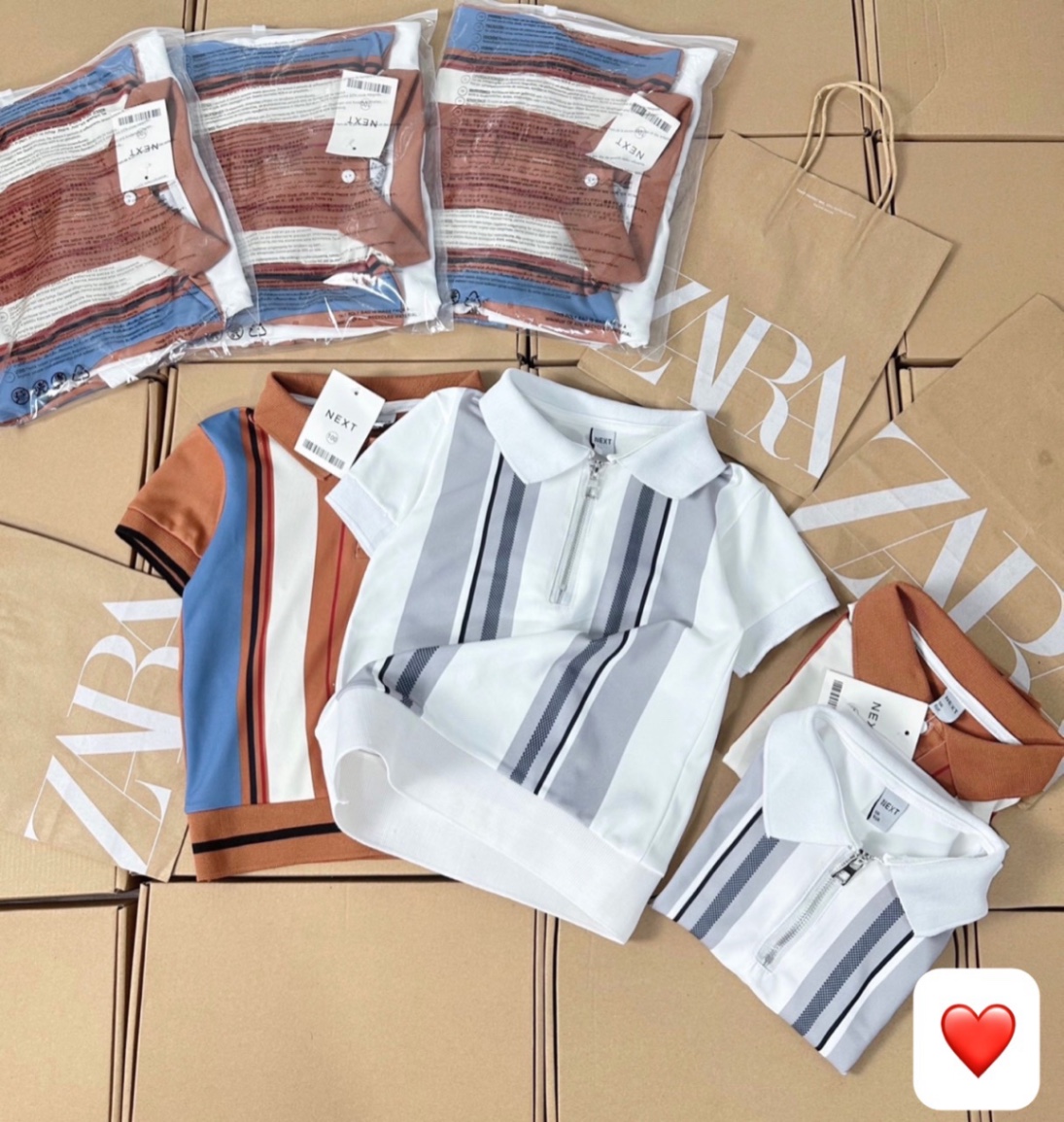 SET 2 ÁO CỔ TRỤ BÉ TRAI