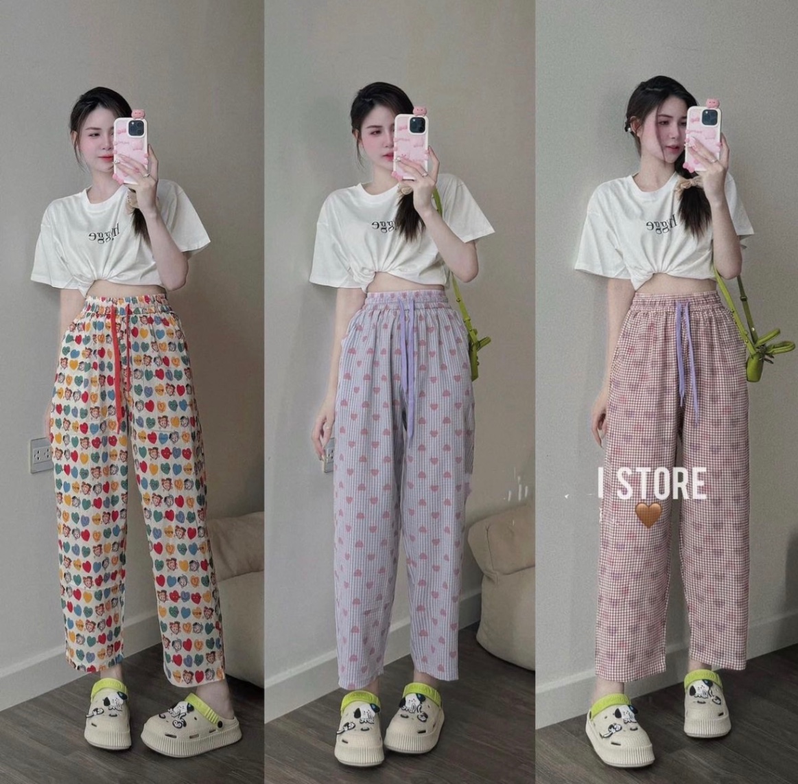 SET 3 QUẦN HOẠ TIẾT NỮ