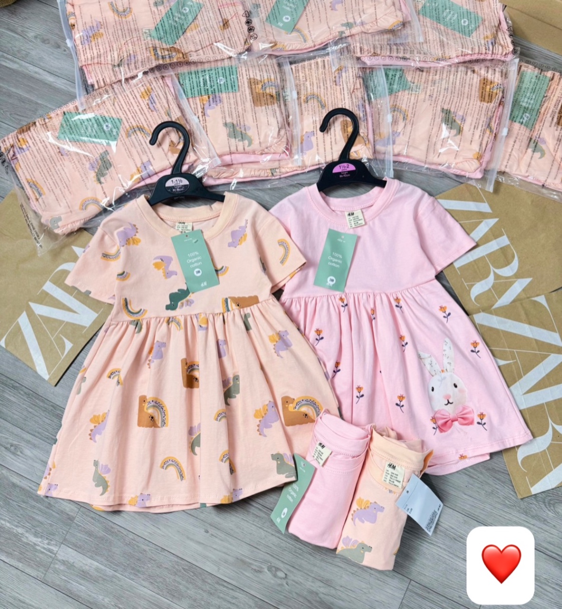 SET 2 VÁY THỎ KHỦNG LONG BÉ GÁI