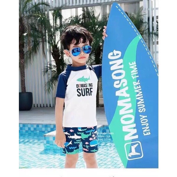 SET BƠI CÁ MẬP BÉ TRAI KÈM MŨ
