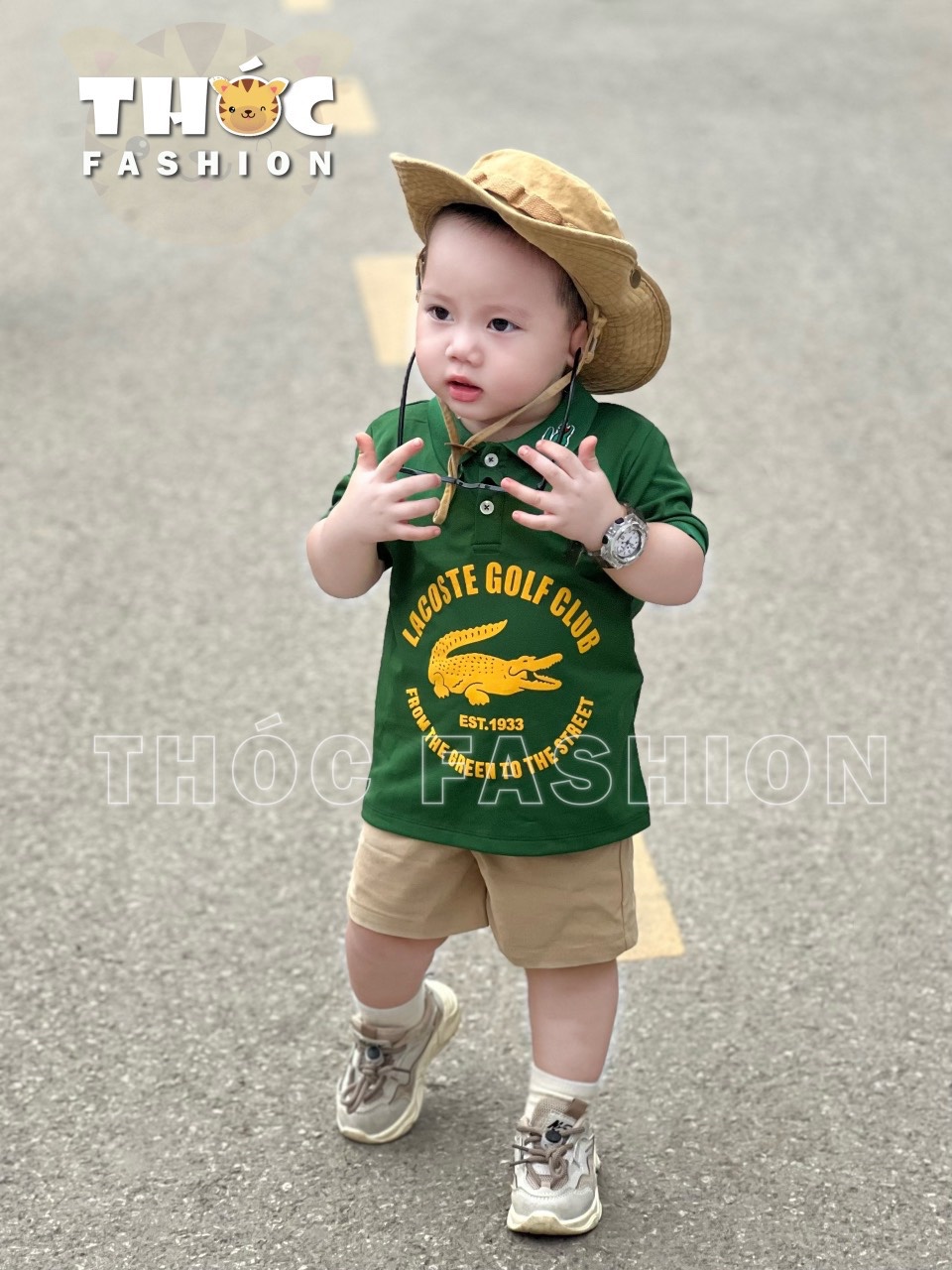 SET POLO CÁ SẤU XANH LÁ CÂY