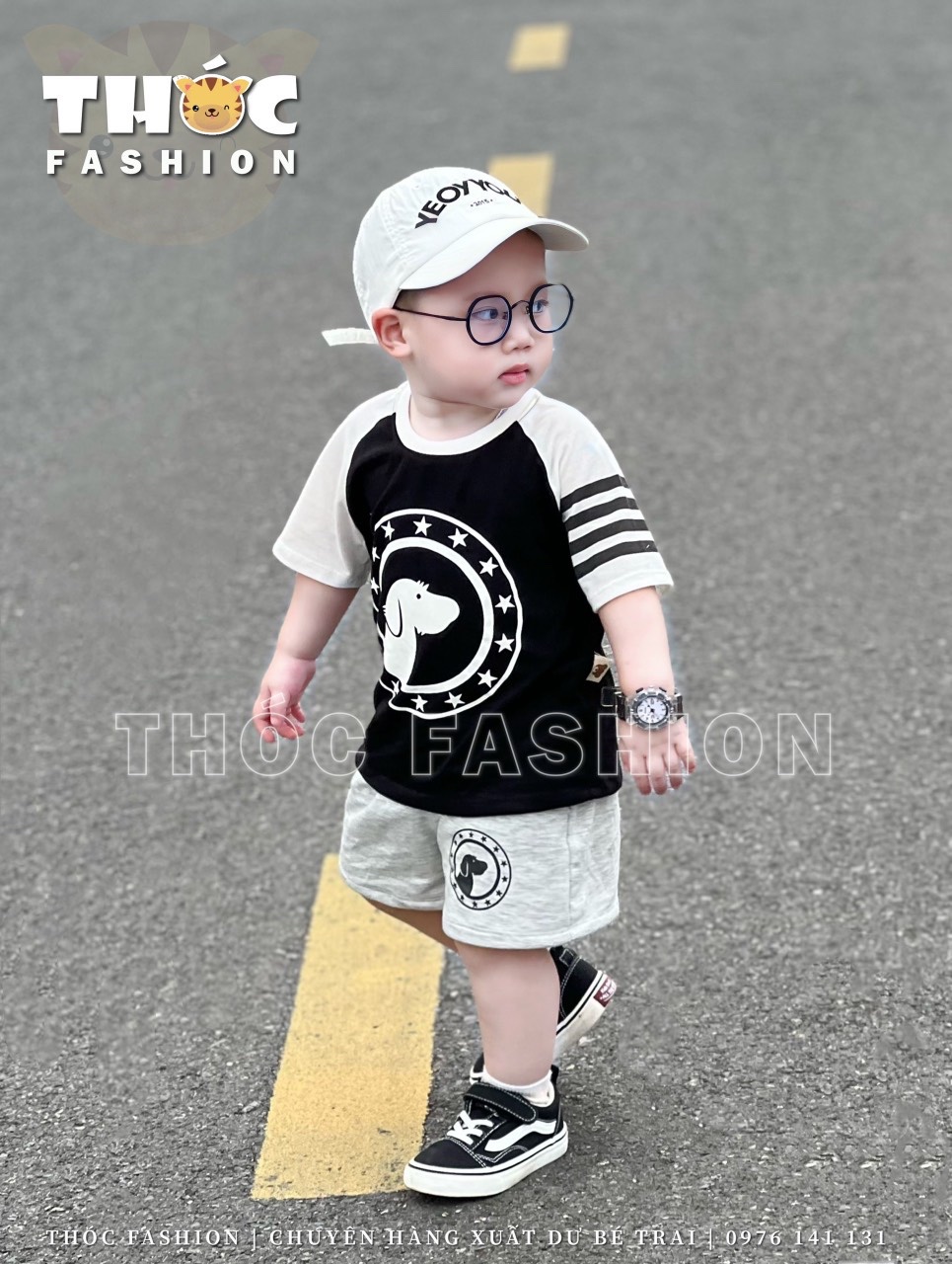 BỘ THOM CÚN ĐEN TRẮNG BÉ TRAI