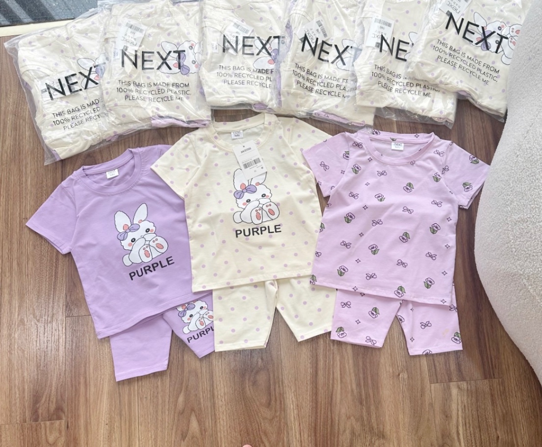 SET 3 BỘ THỎ TÍM MIX QUẦN LEGGING