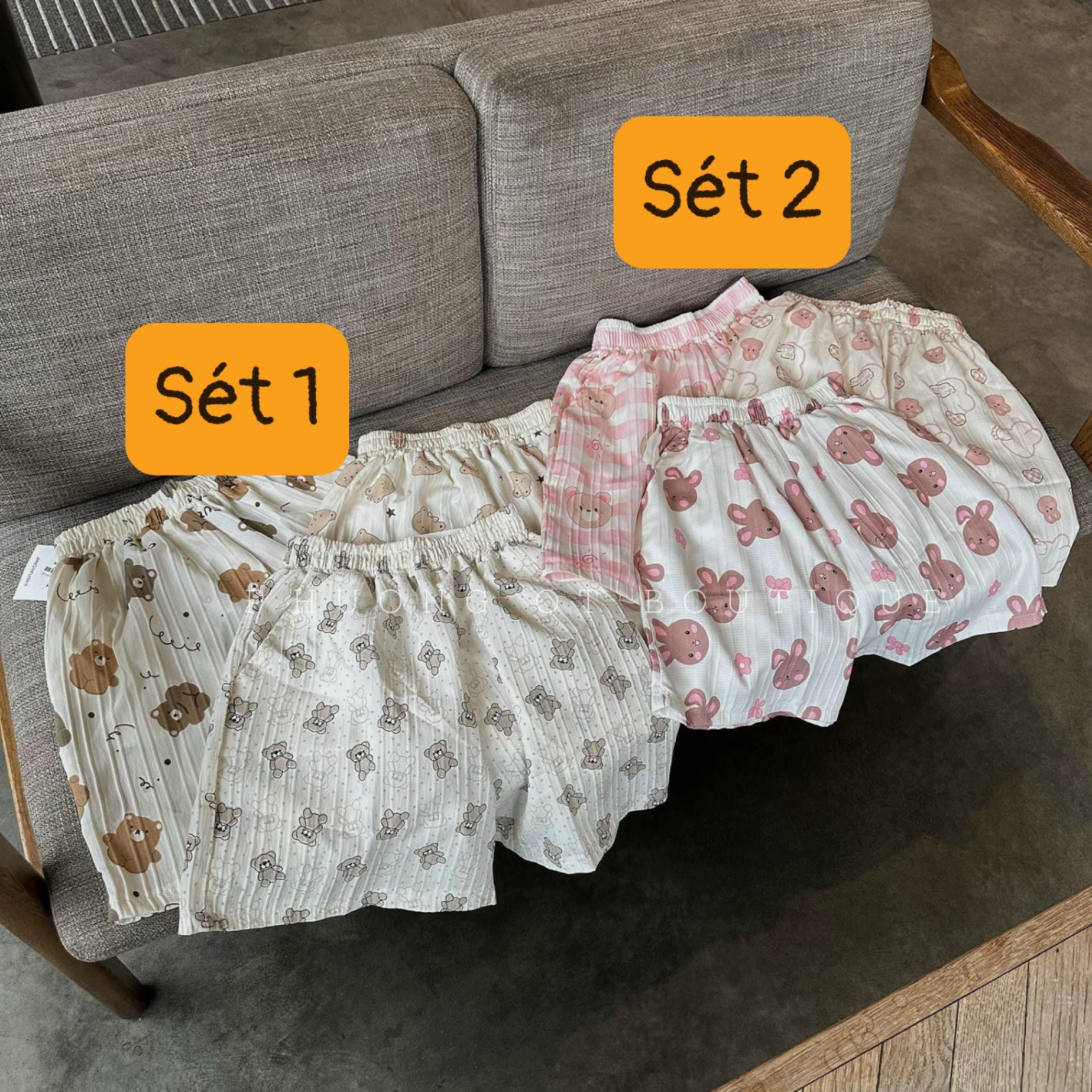 SET 3 QUẦN ĐÙI HOẠ TIẾT NỮ