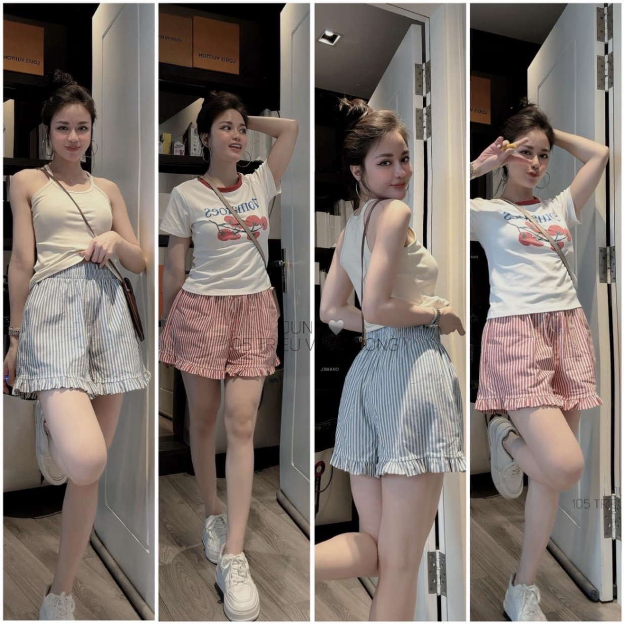 SET 2 BỘ CÀ CHUA MIX QUẦN KẺ