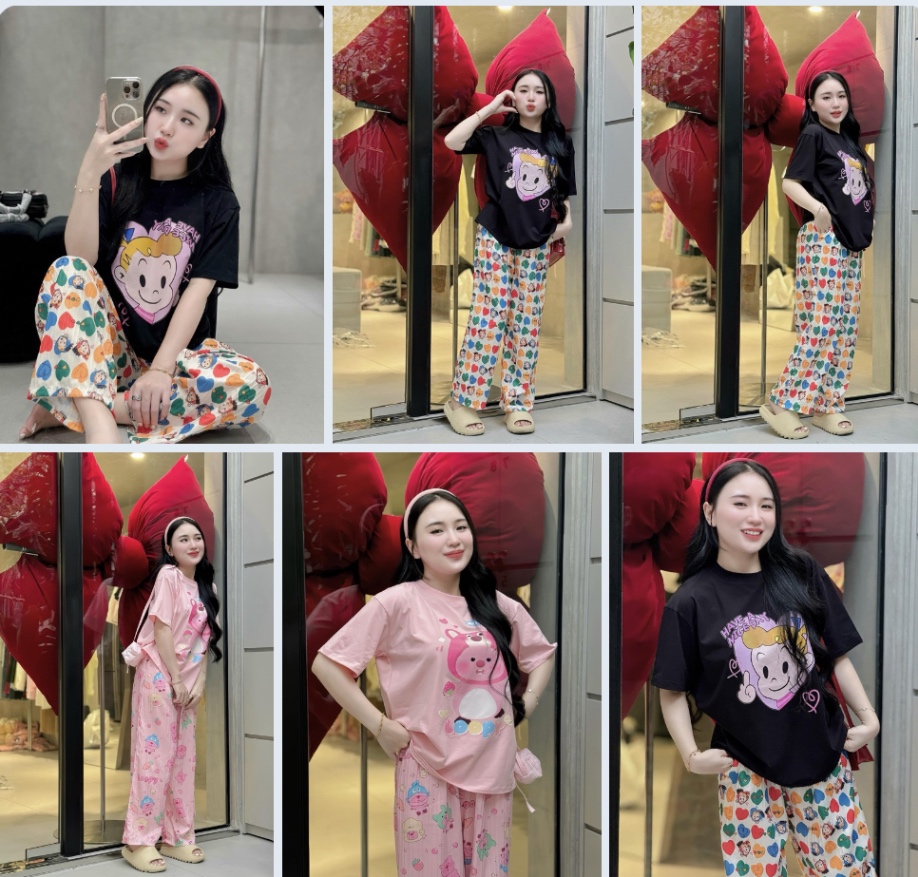SET BỘ HOẠT HÌNH ÁO PHÔNG QUẦN DÀI