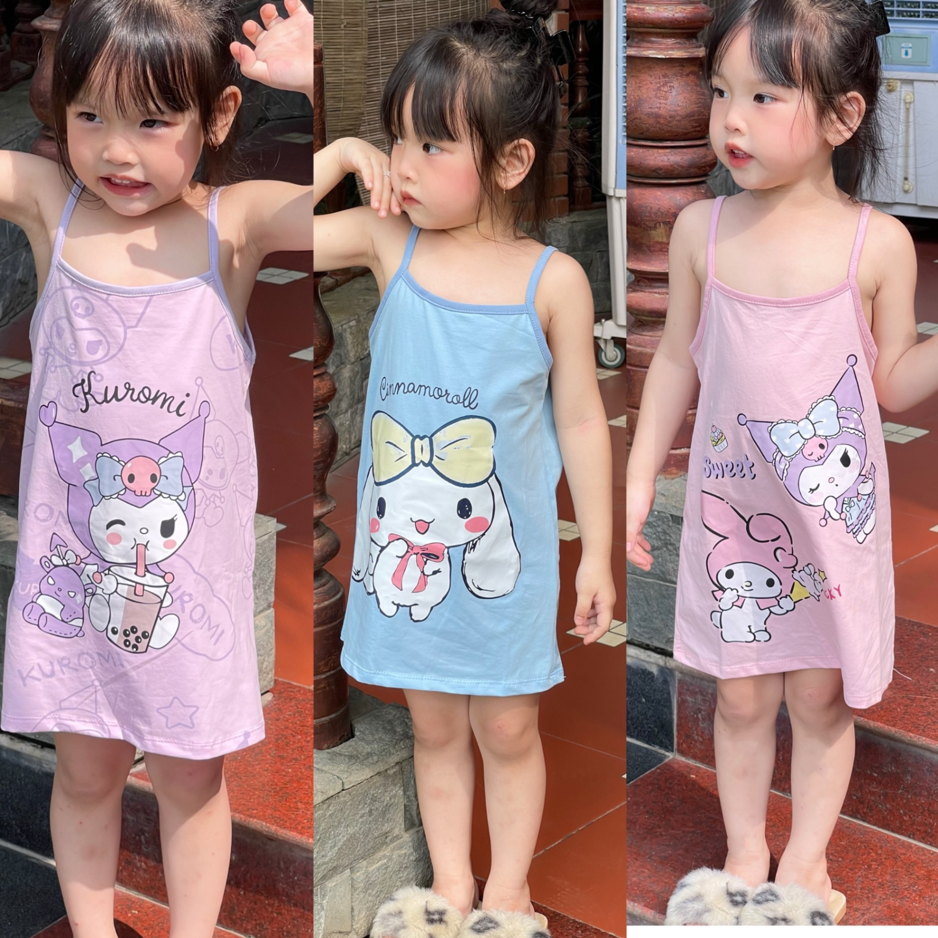 SET 3 VÁY 2 DÂY KUROMI TRƠN