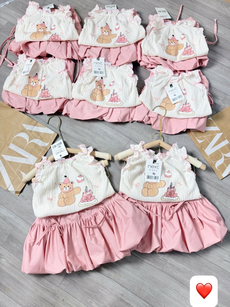 SET ÁO GẤU MIX QUẦN PHỒNG HỒNG