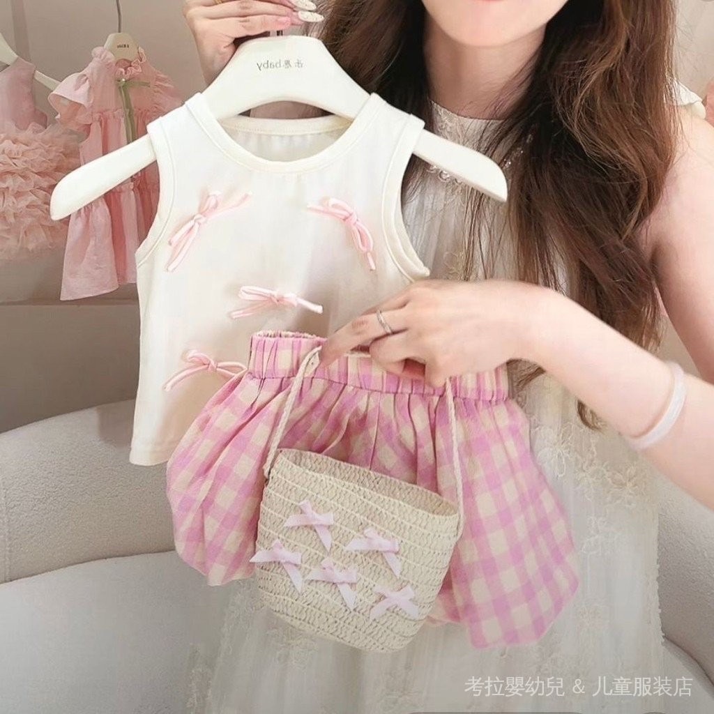 ÁO SÁT NÁCH NƠ MIX QUẦN KẺ