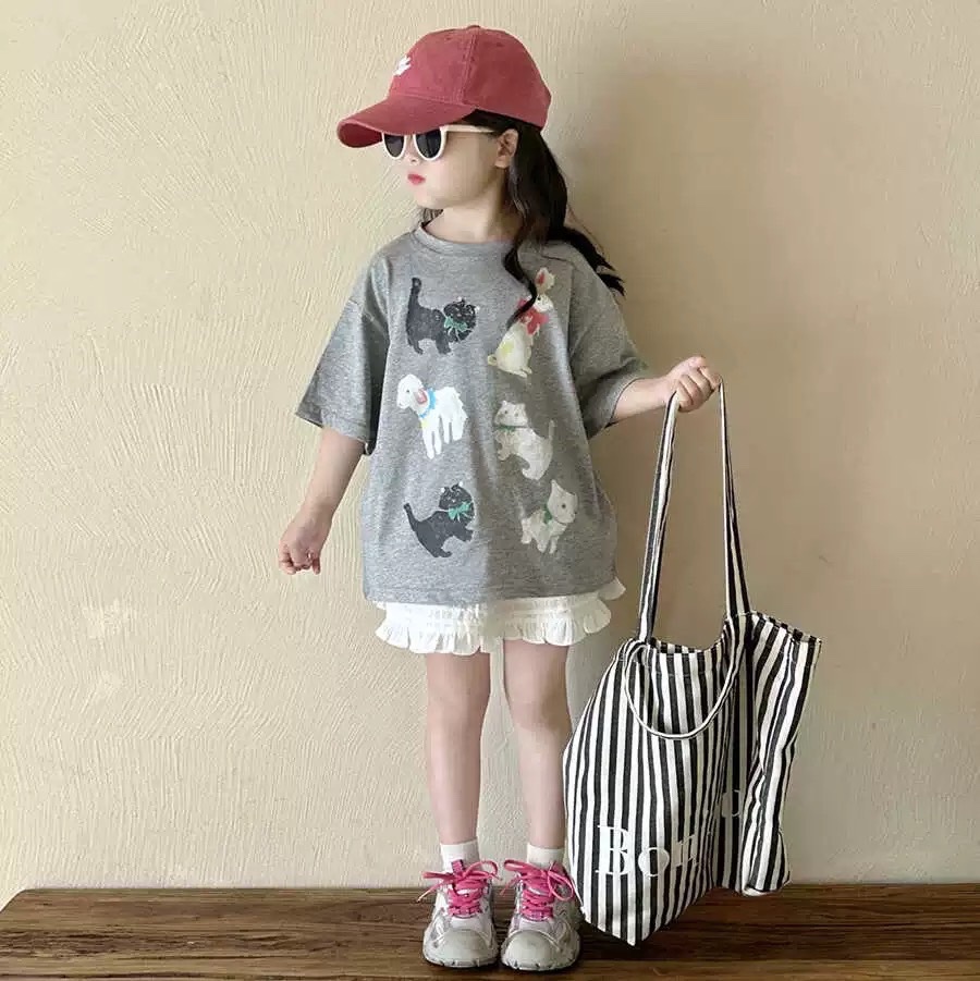 SET ÁO MÈO MIX CHÂN VÁY TRẮNG