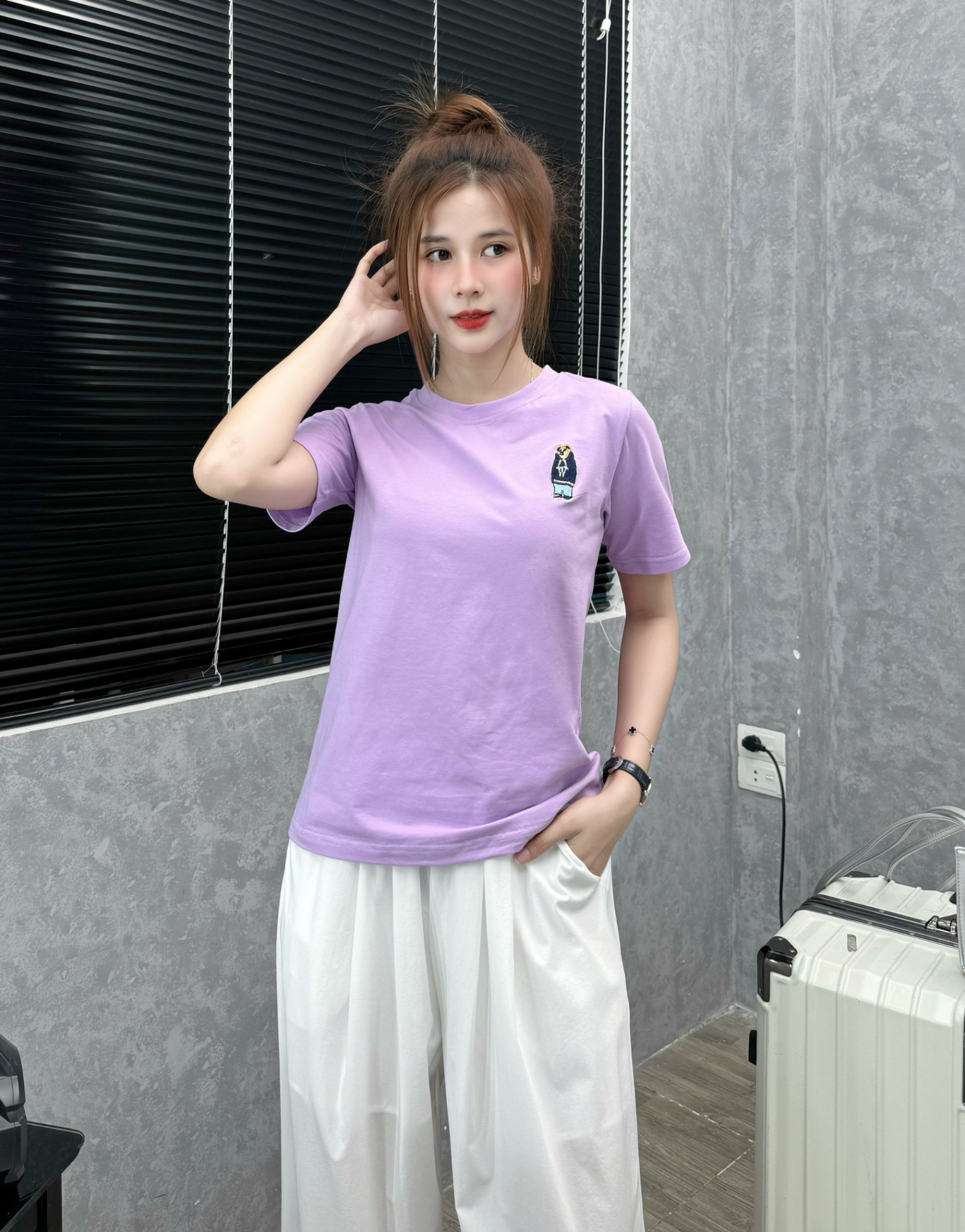ÁO TÍM THÊU GẤU WHOO