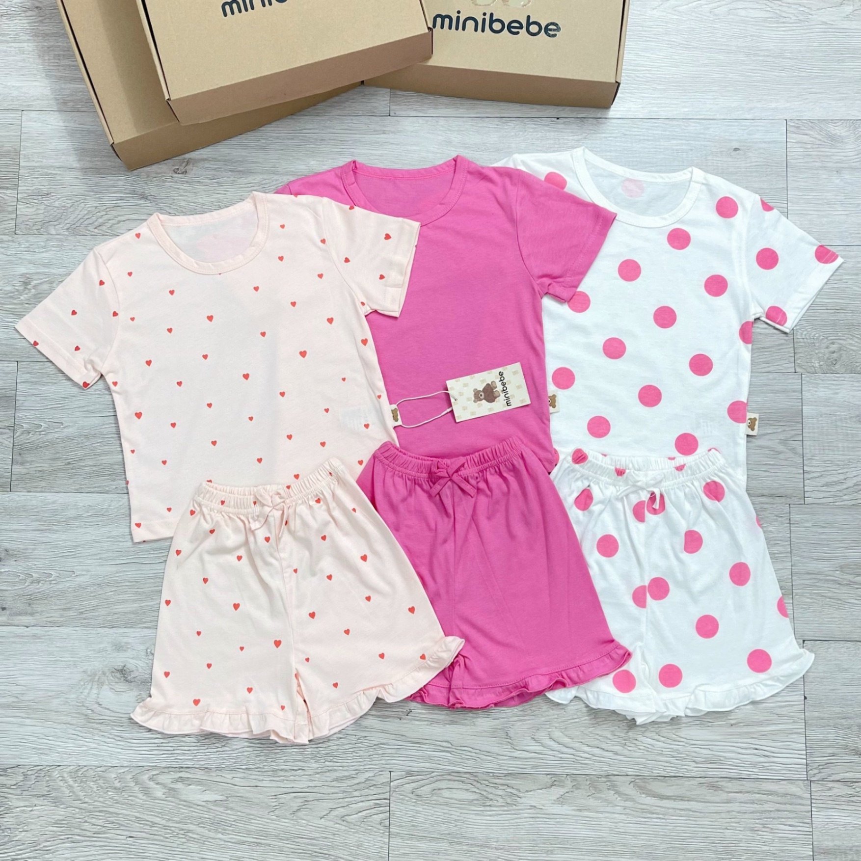 SET 3 BỘ CHẤM BI HỒNG