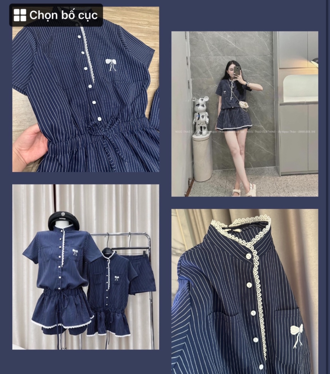 VÁY THIẾT KẾ CỔ TÀU XANH THAN