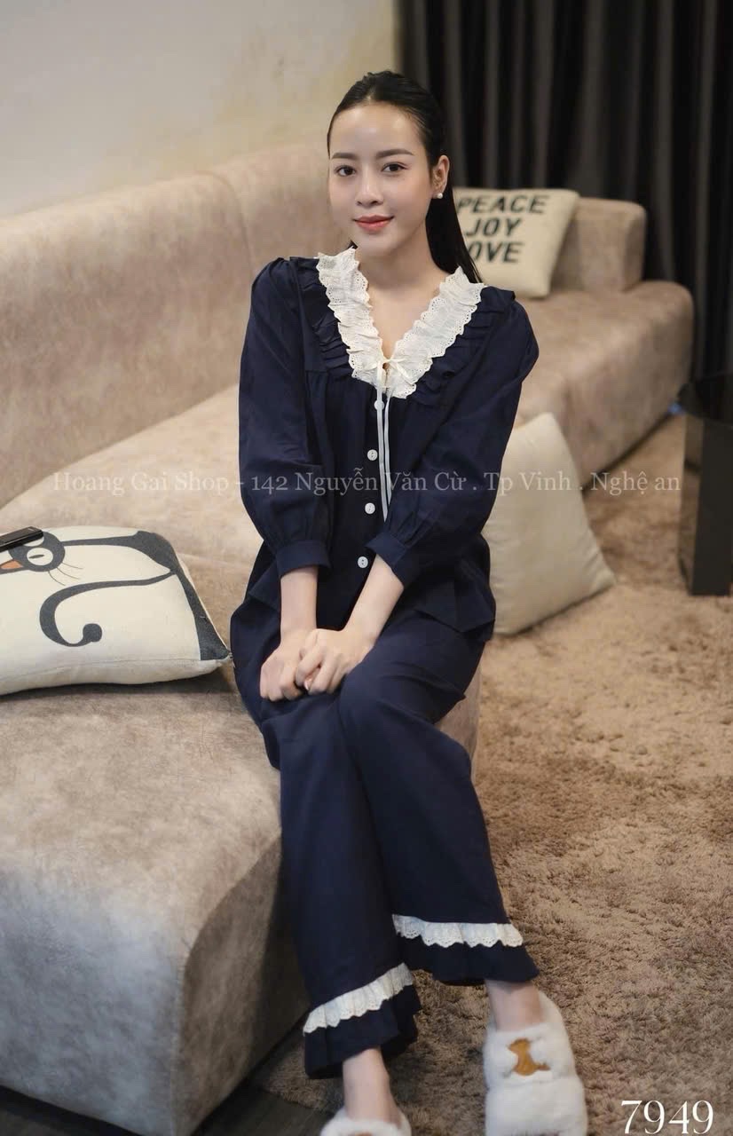 BỘ ĐŨI PHỐI REN XANH THAN