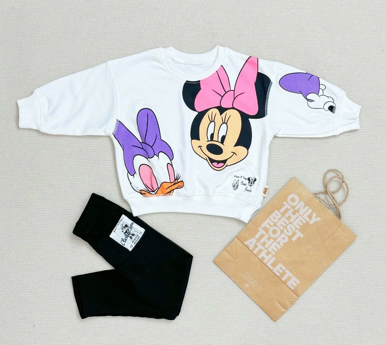 bộ mickey trắng tím