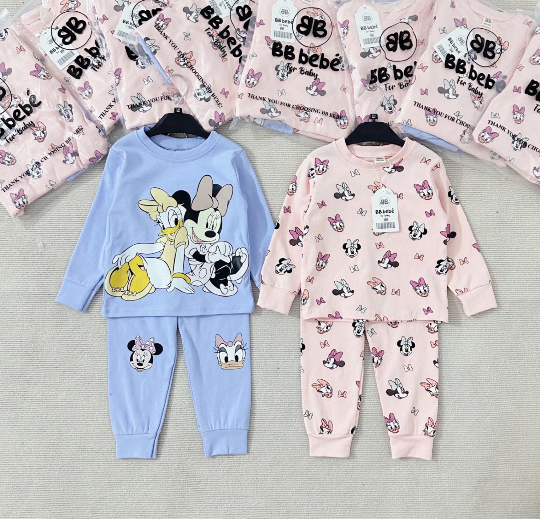 set 2b mickey xanh hồng