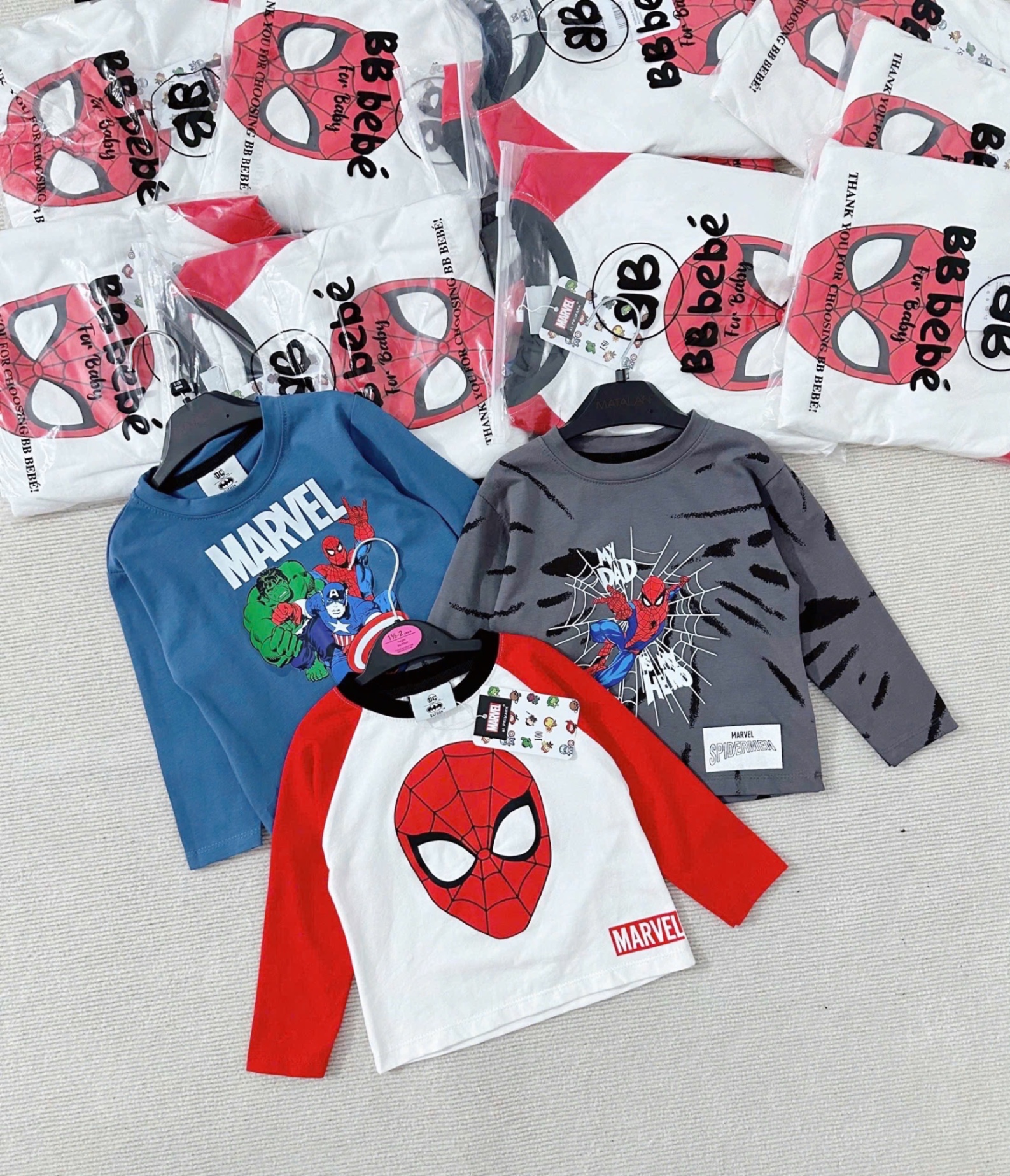 set 3 áo siêu nhân