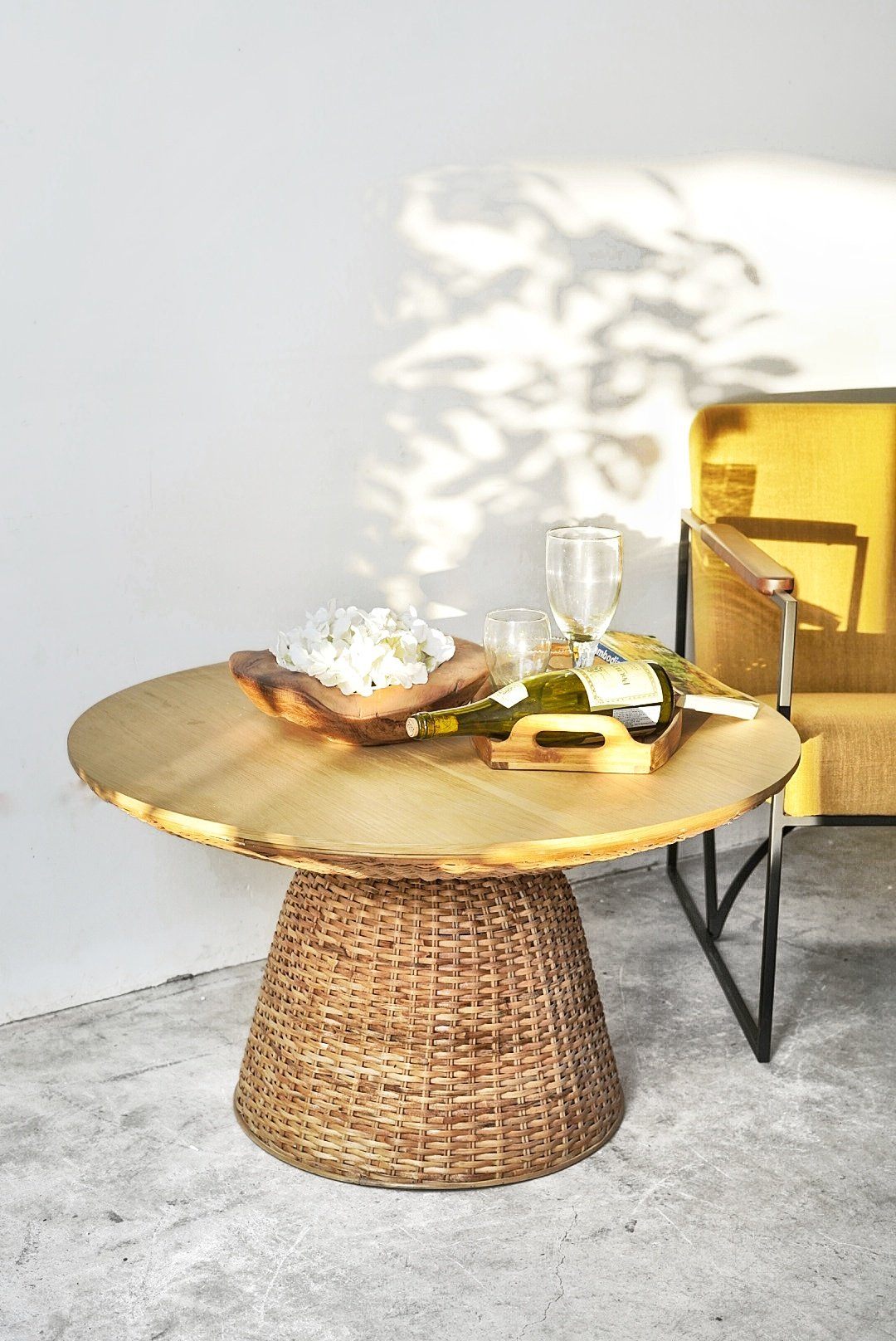 Round Coffee Table Rattan