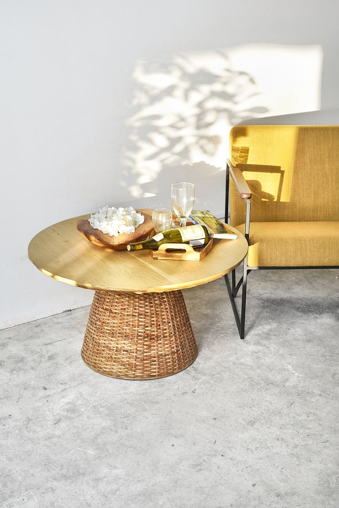 Round Coffee Table Rattan