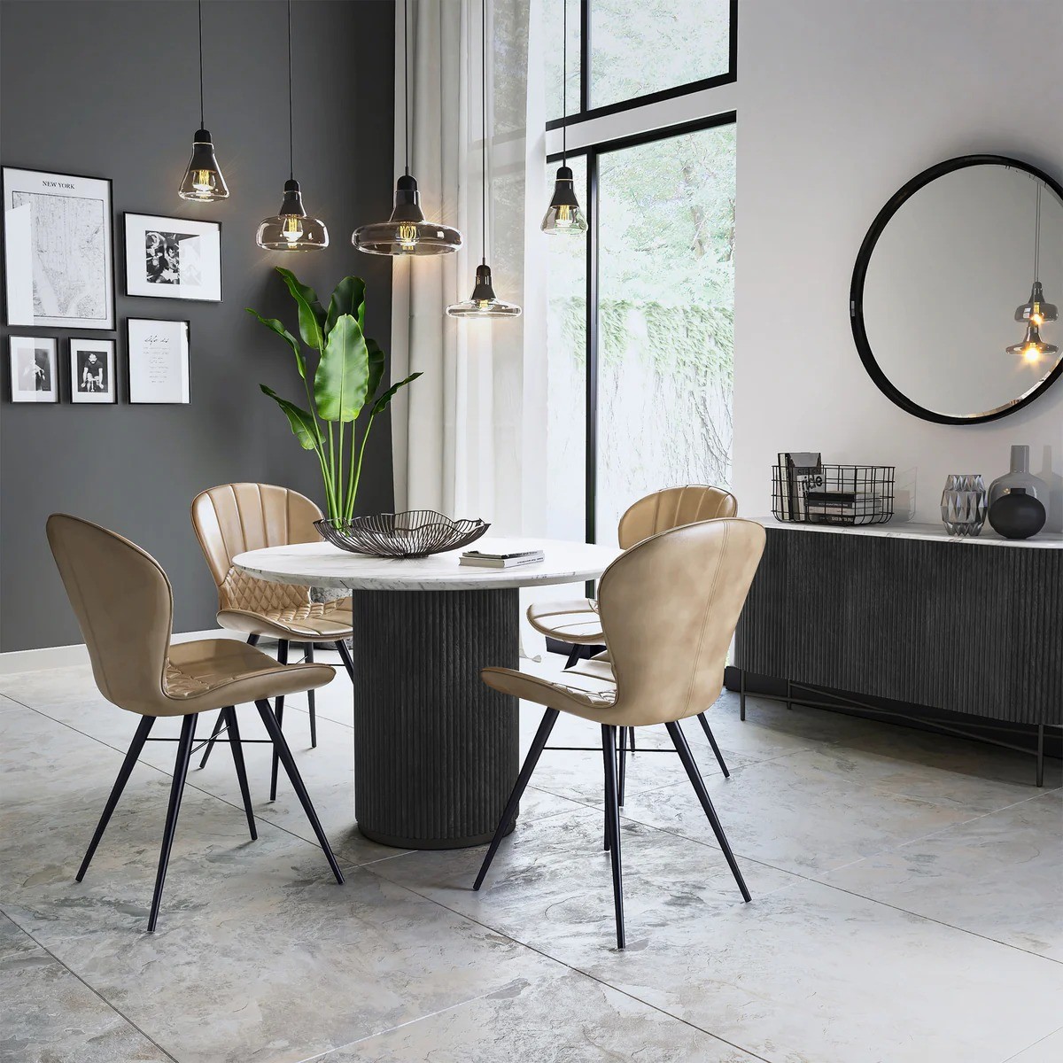 Dining Table With Marble 74