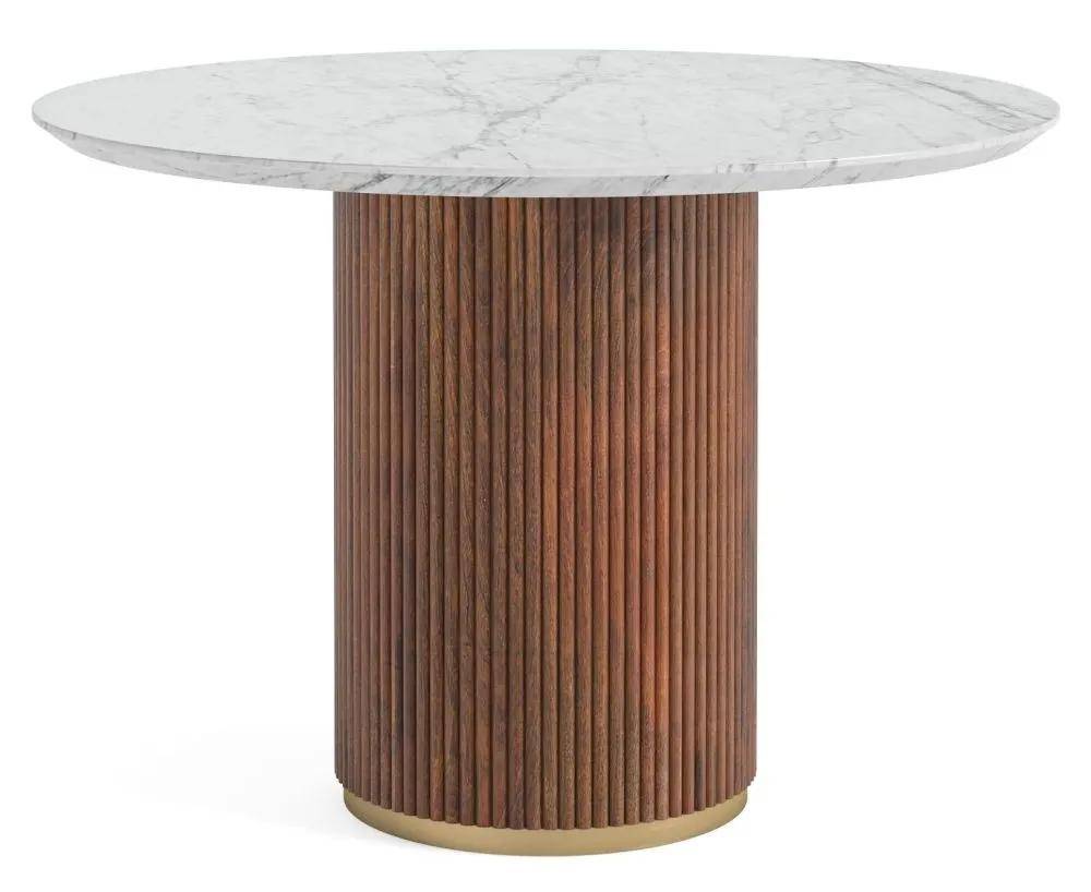 Wooden Dining Table With Marble 75