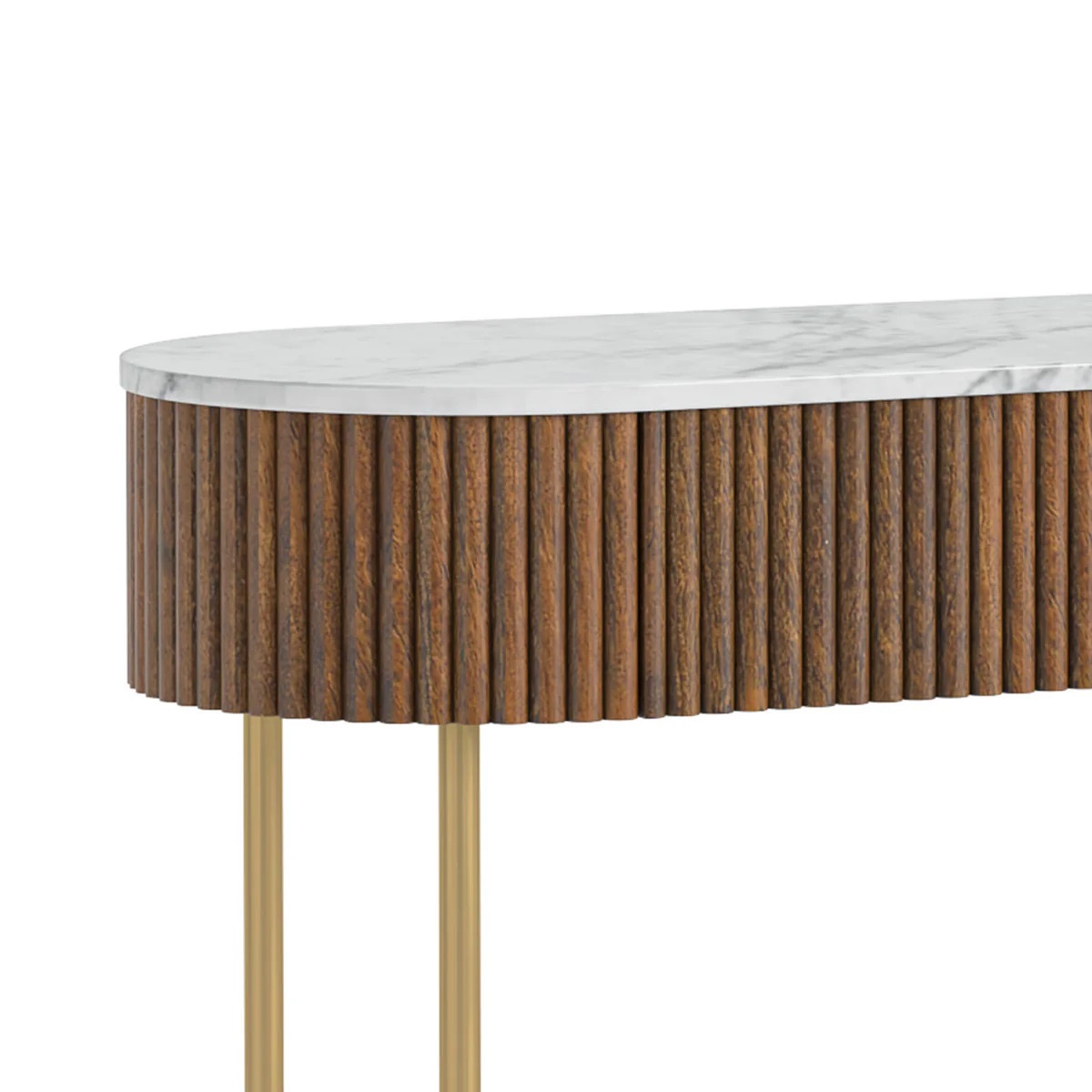 Marble, Wood Metal Console Table