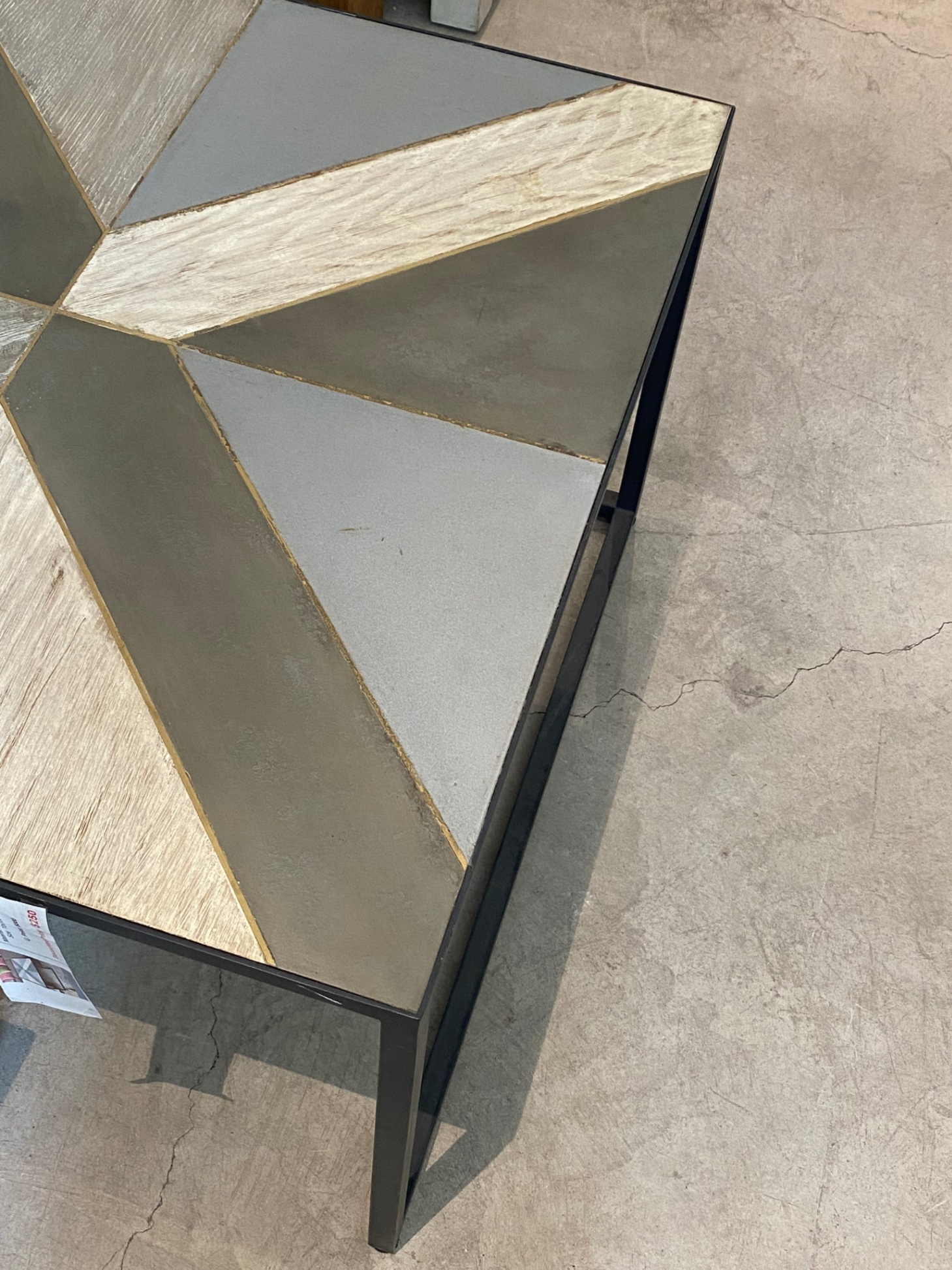 Cement Corner Table