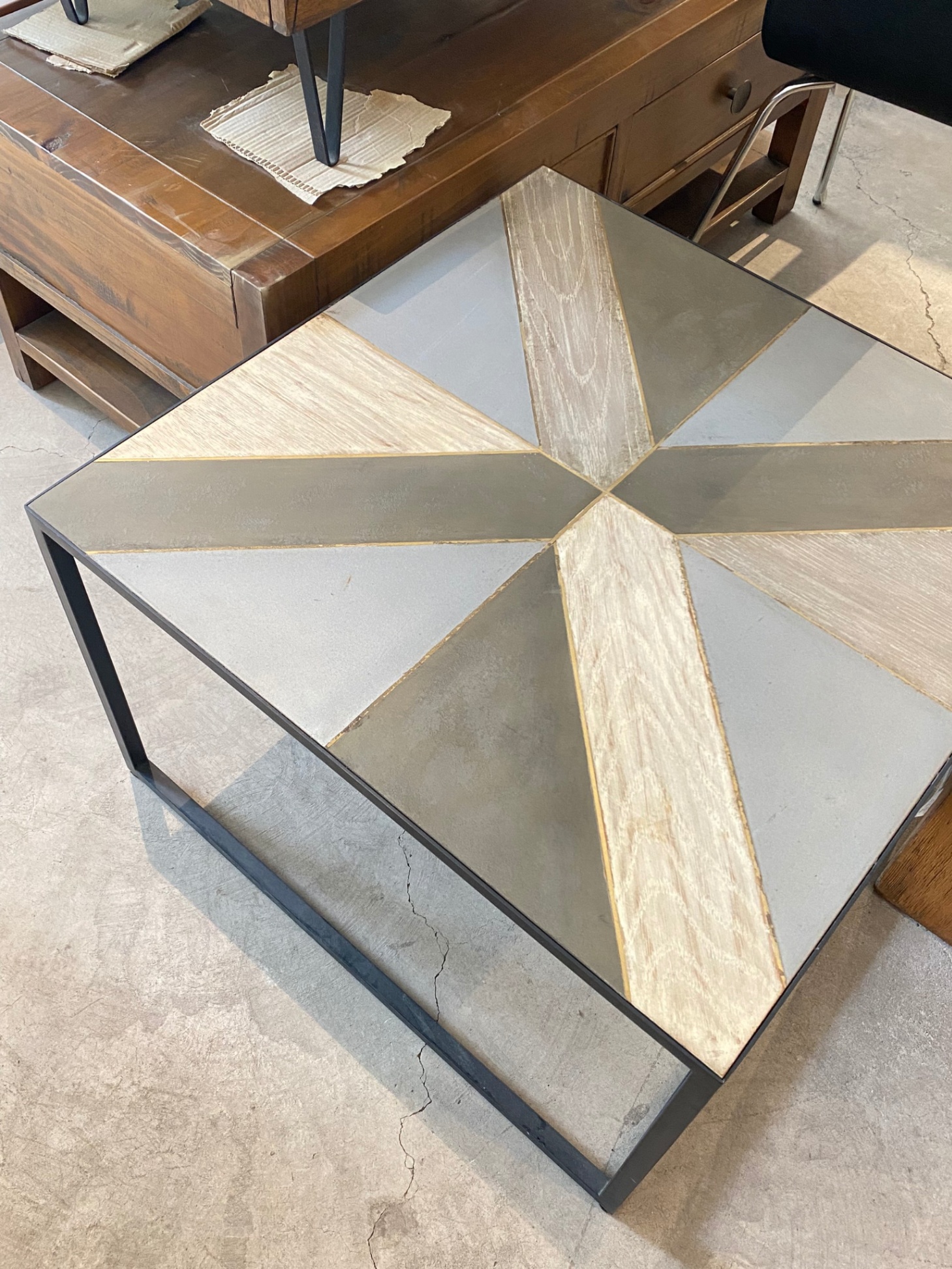 Cement Corner Table