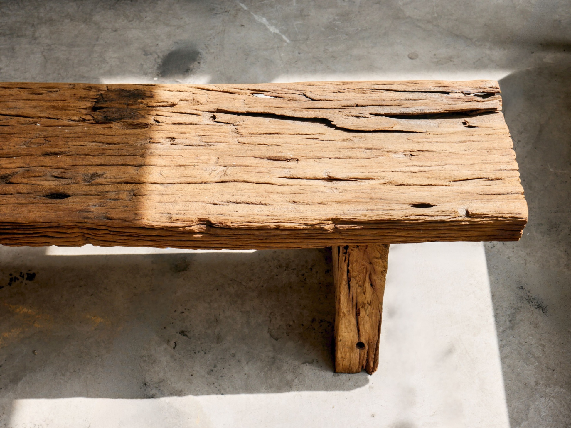 Old wood bench