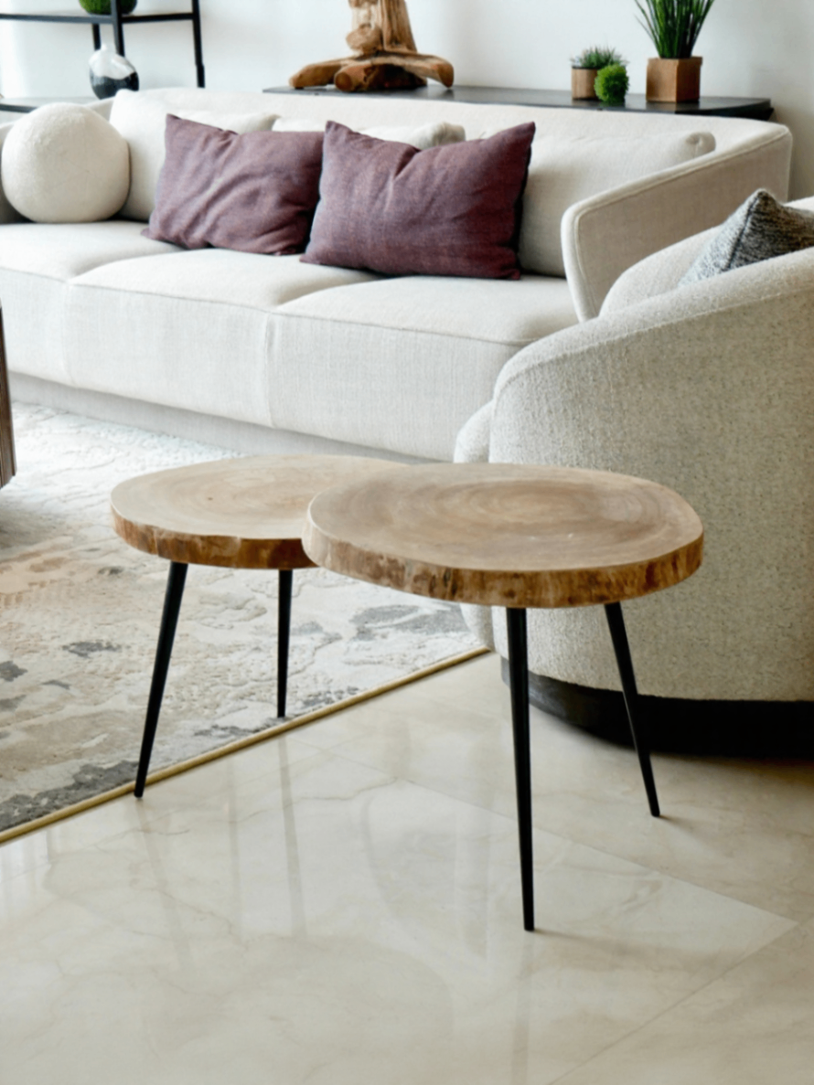 Wooden Couple Coffee Table