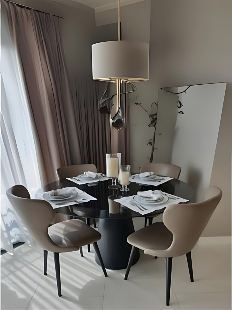 Temper Glass Dining Table