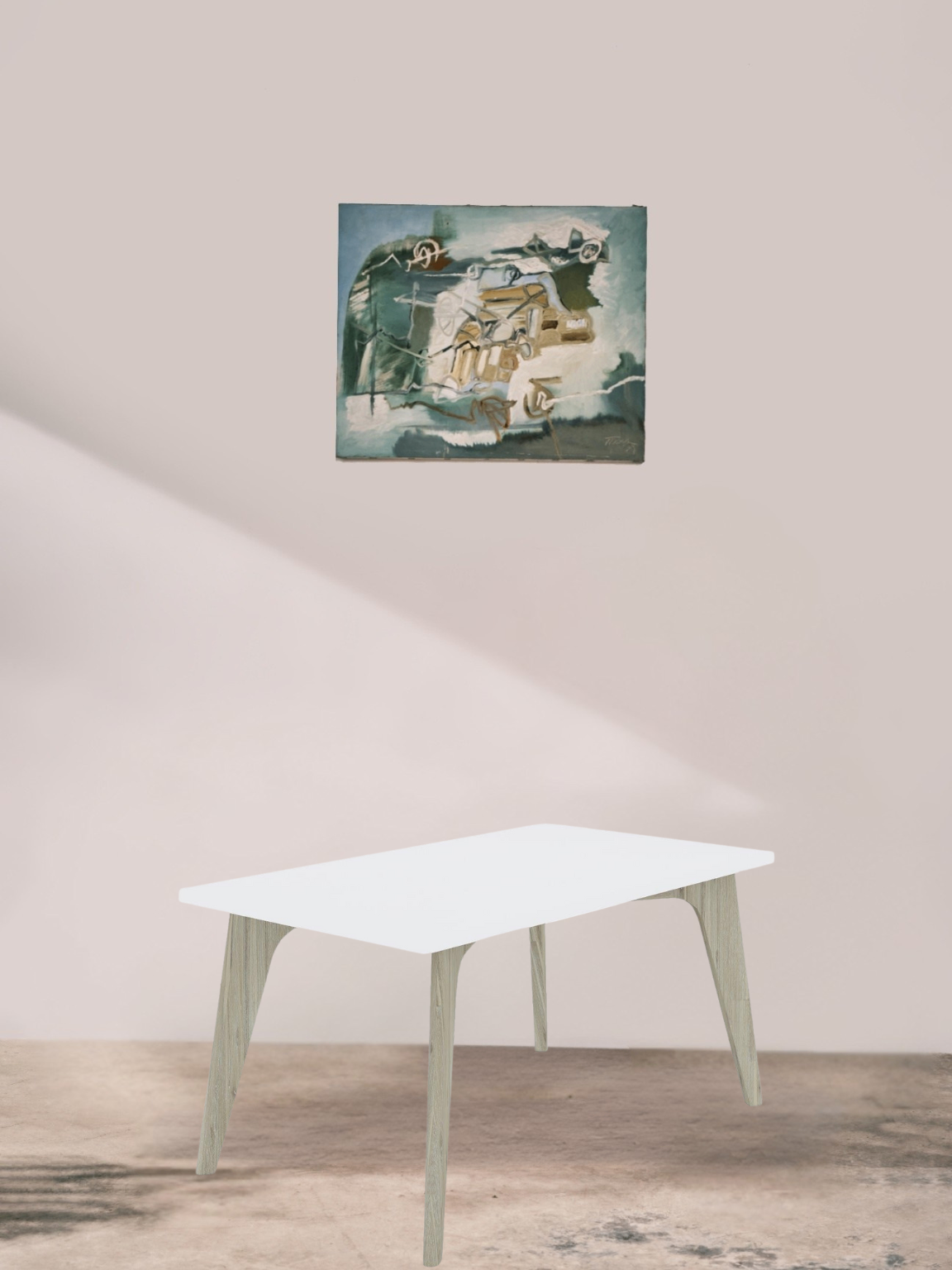 Clinker Dining Table - Concrete Top