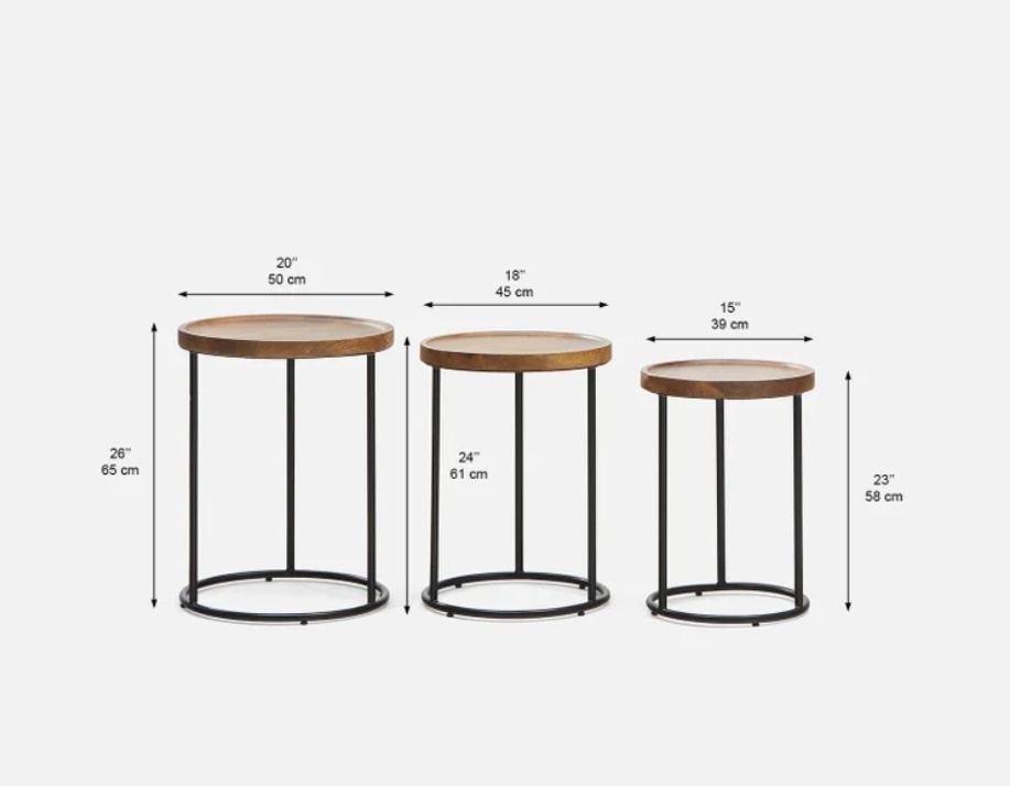 Set of 3 corner tables