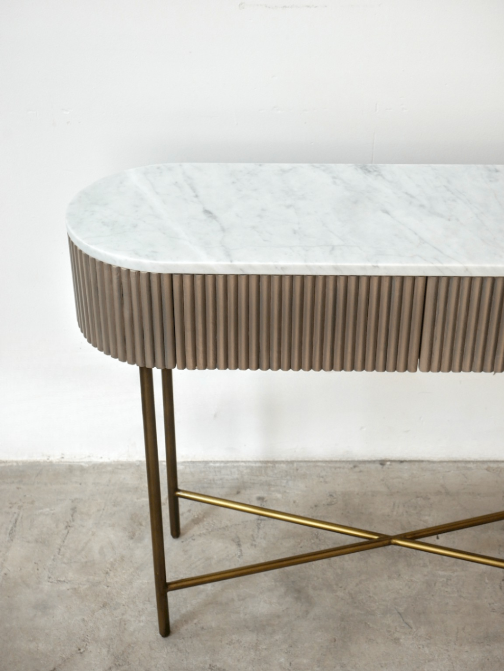 Wooden & Iron Console Table 3
