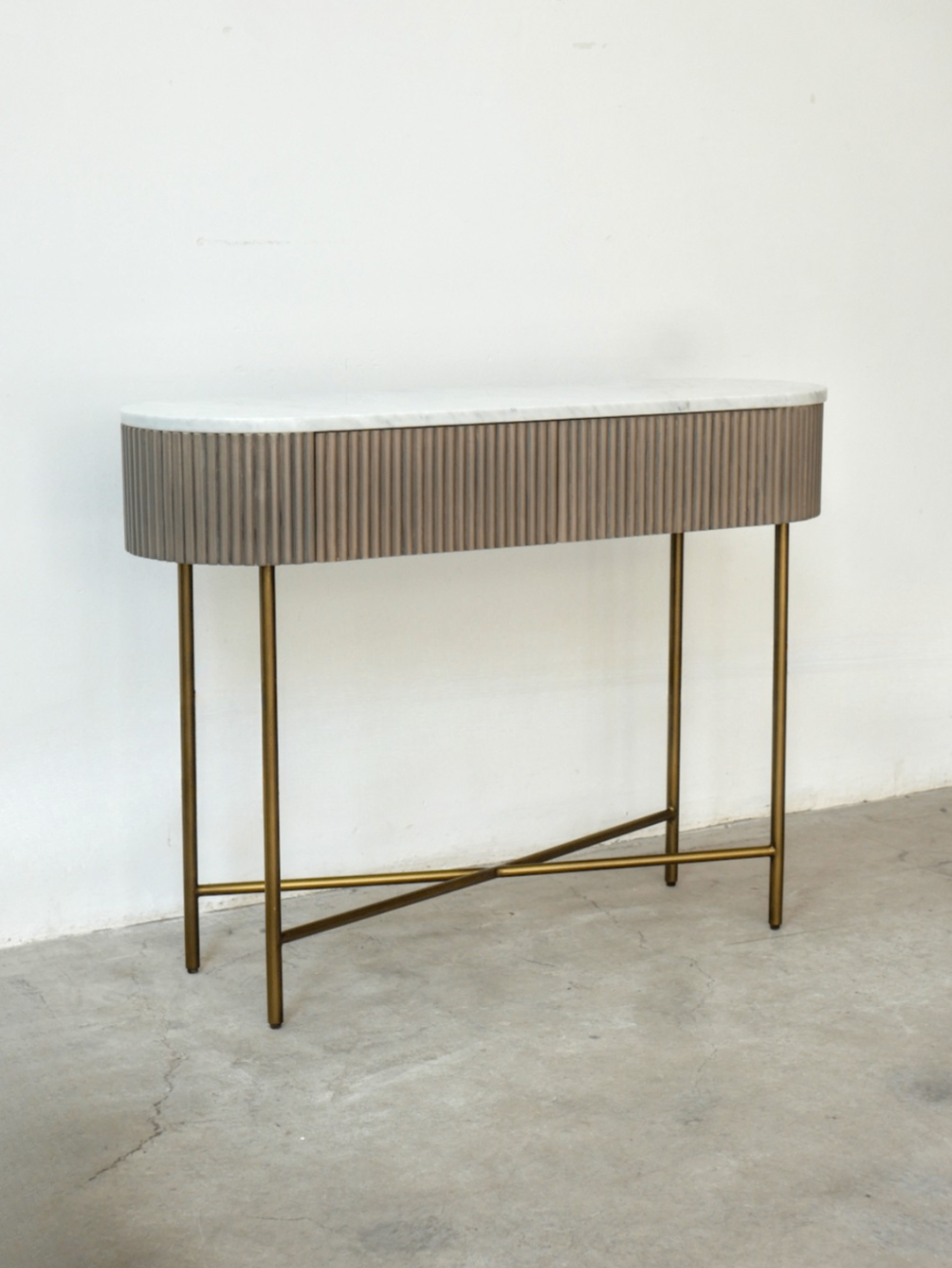 Wooden & Iron Console Table 3