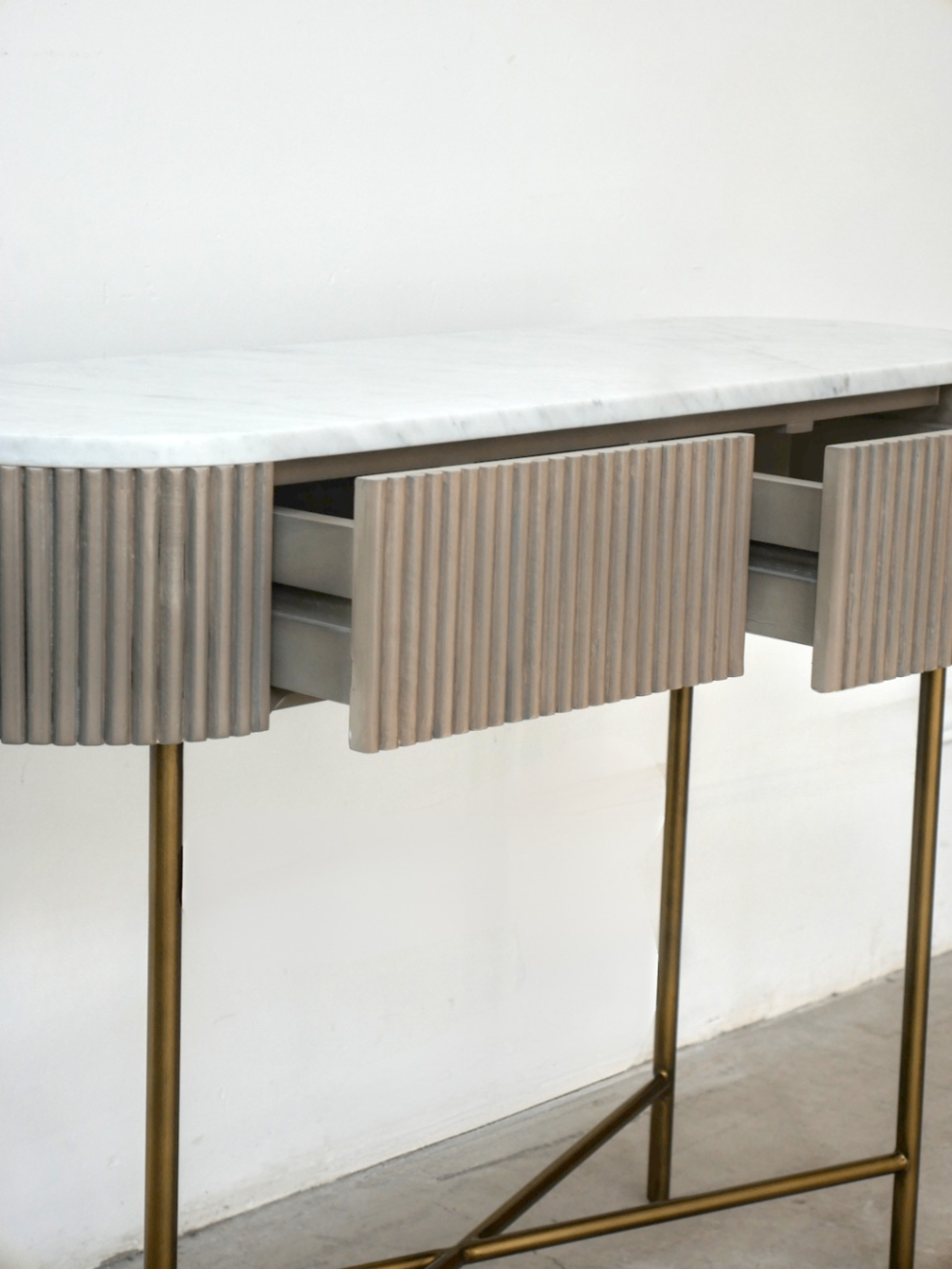 Wooden & Iron Console Table 3