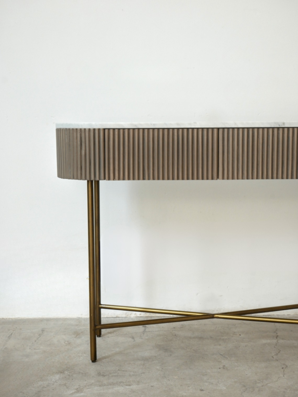 Wooden & Iron Console Table 3