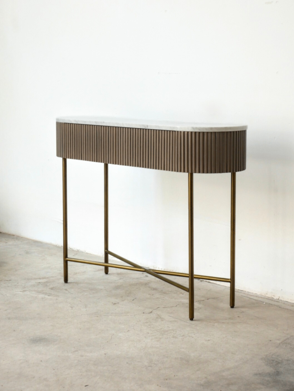 Wooden & Iron Console Table 3