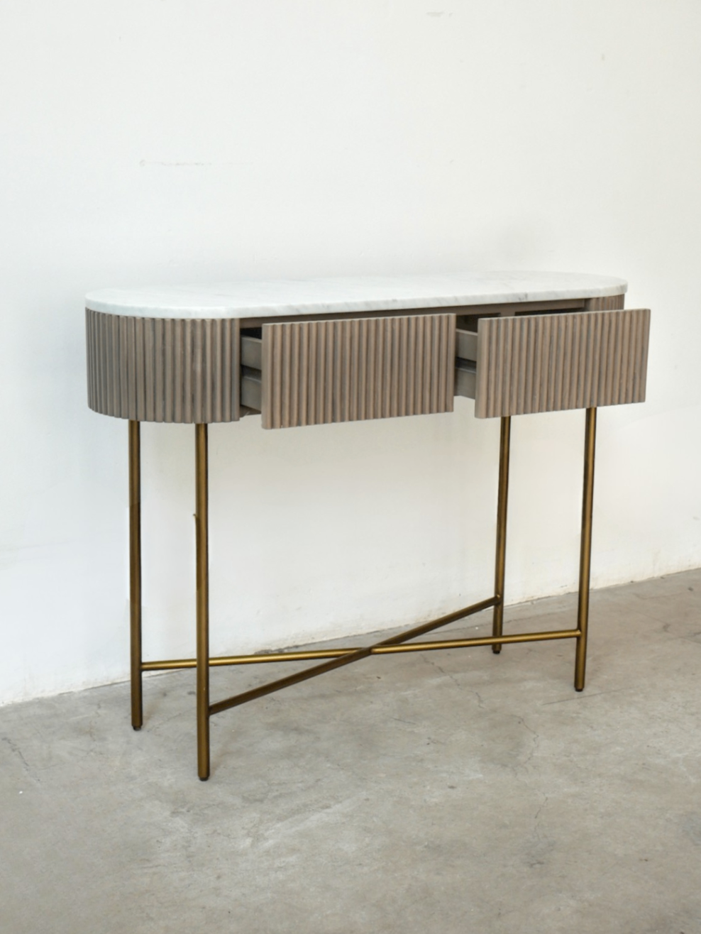 Wooden & Iron Console Table 3
