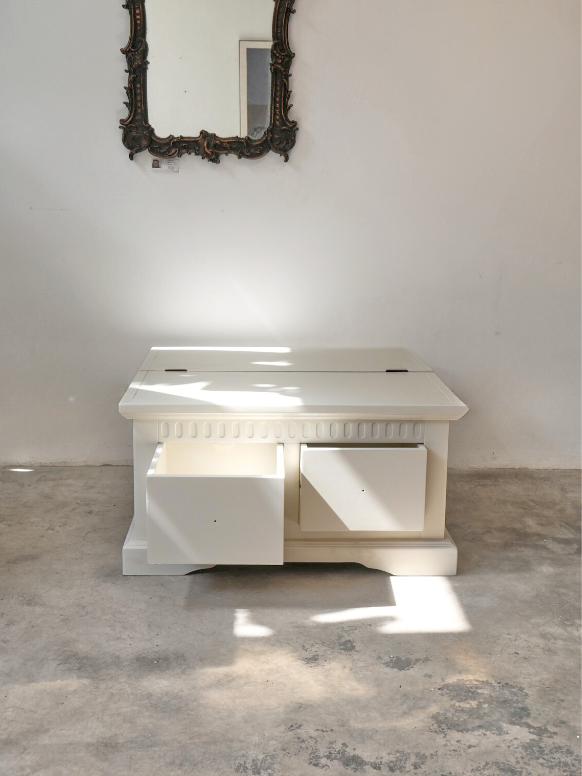 Coffee Table 159 with folding top and 2 drawers