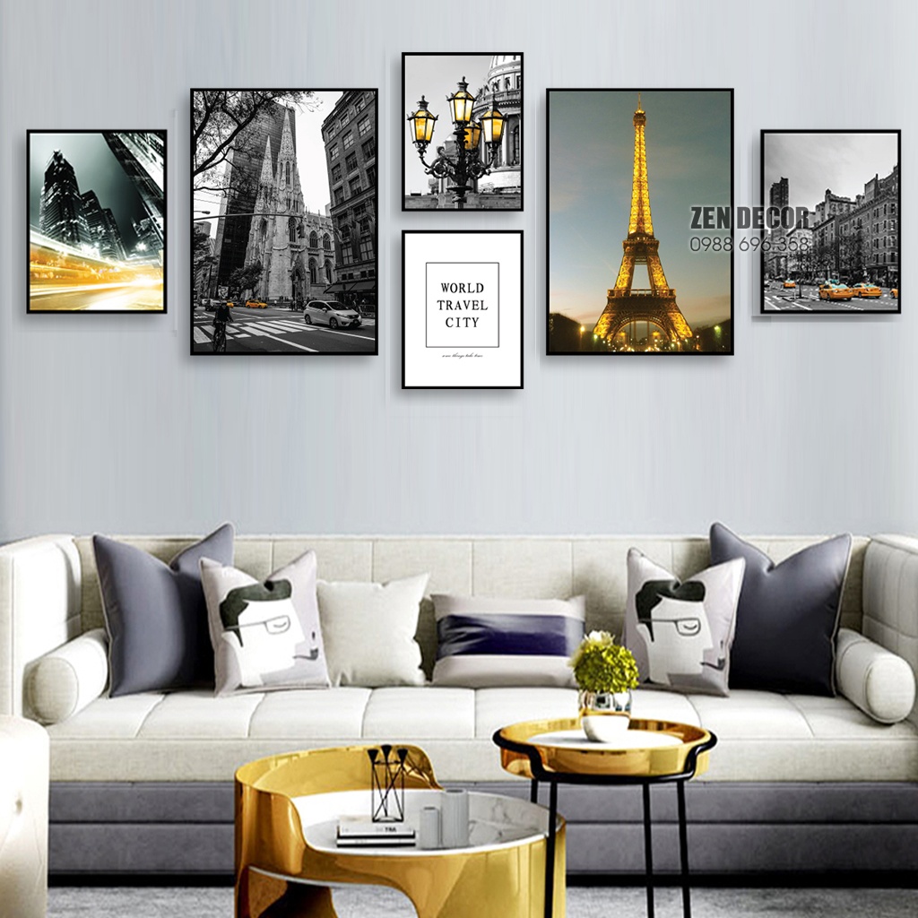 Bộ 6 tranh Paris hiện đại - SD16