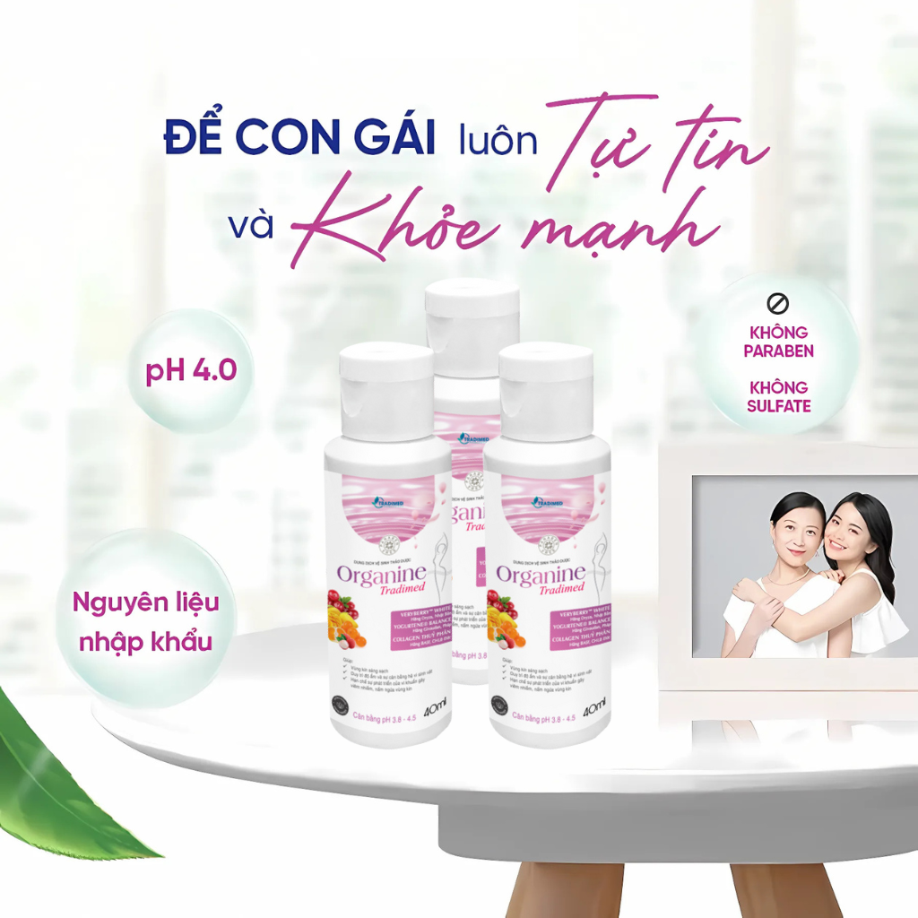 Combo 3 dung dịch vệ sinh thảo dược Organine (40ml)