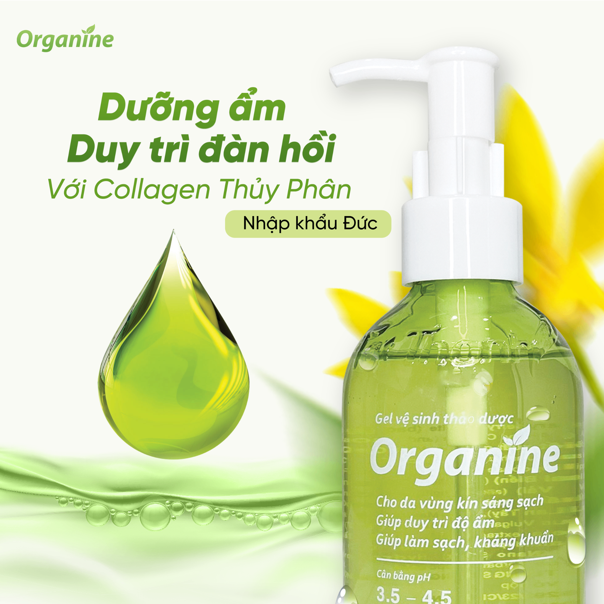 Gel vệ sinh duy trì độ đàn hồi Organine 200ml