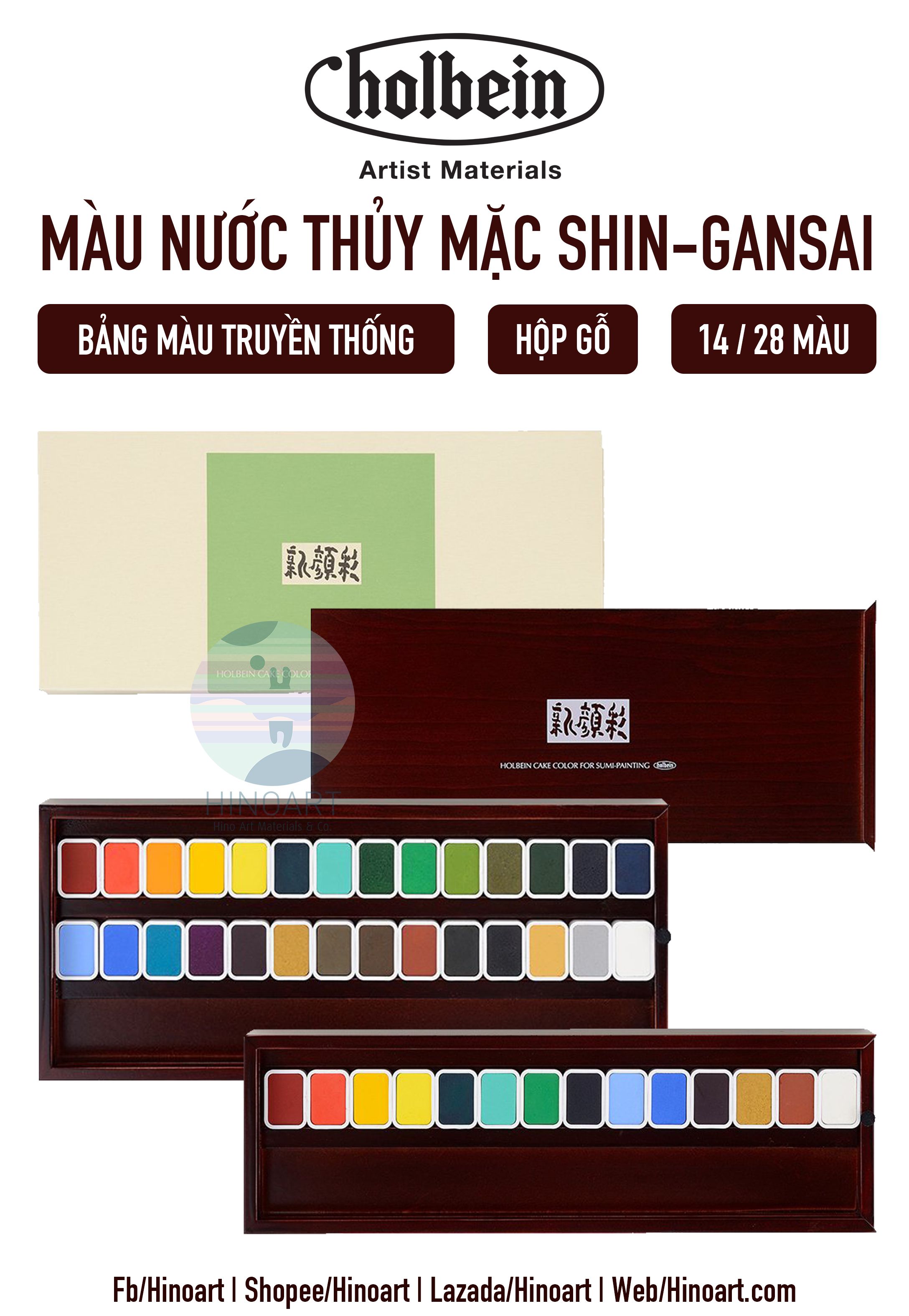 Bộ màu thủy mặc Holbein Shin-gansai