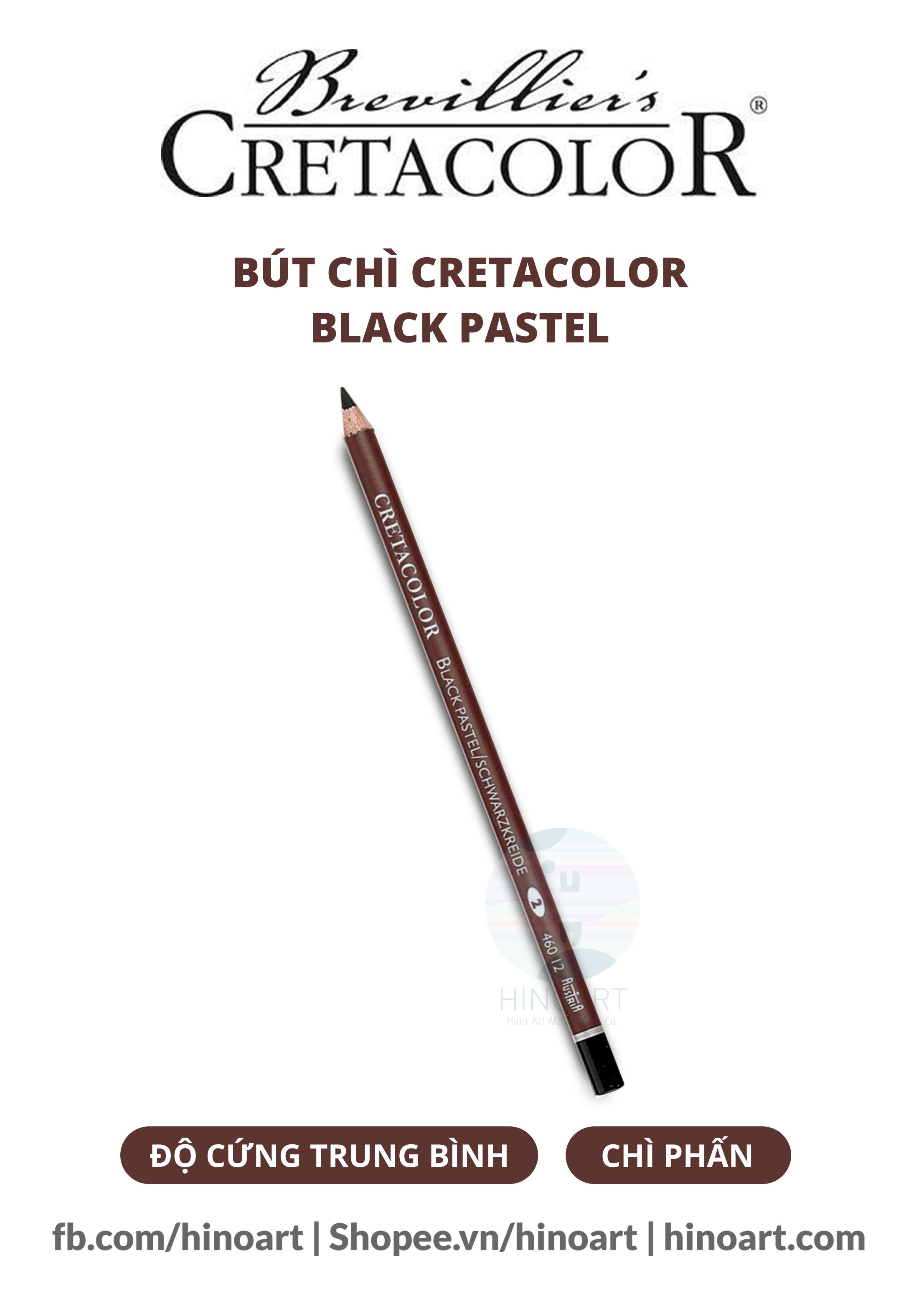 Chì phấn đen Cretacolor black pastel