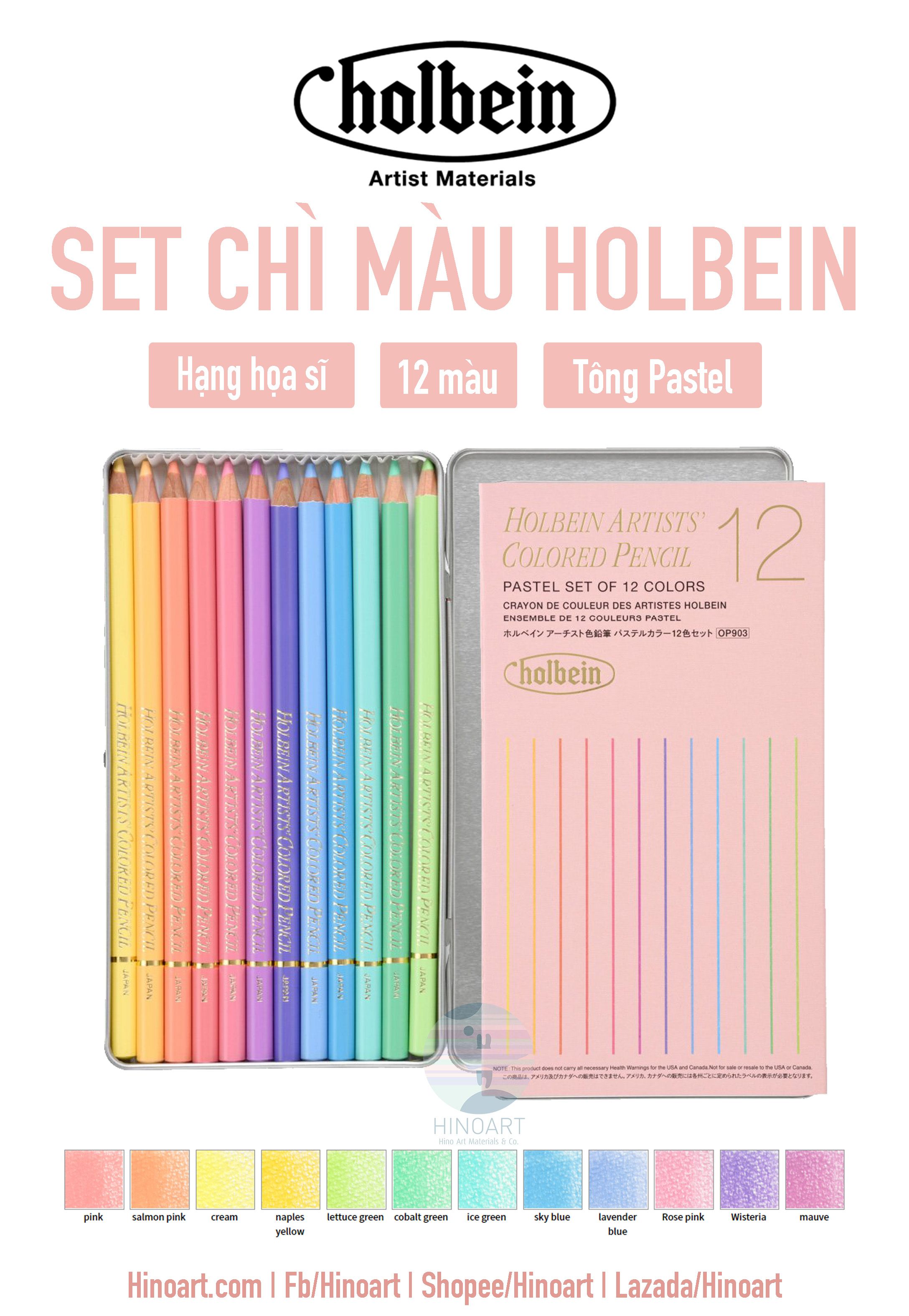 Holbein Colored Pencil Pastel Tone - Set 12