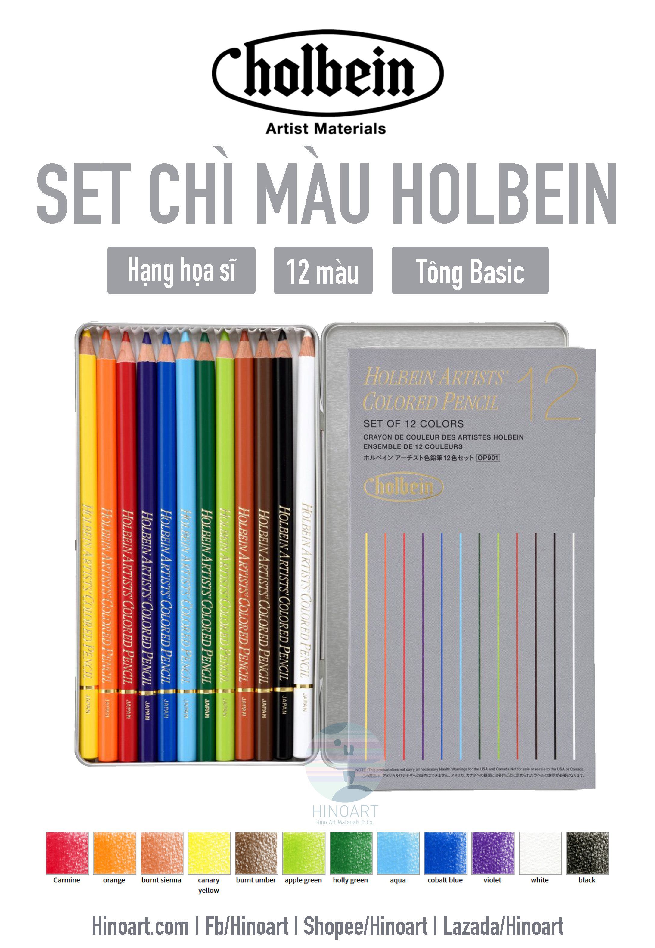 Holbein Colored Pencil Basic Colors - Set 12