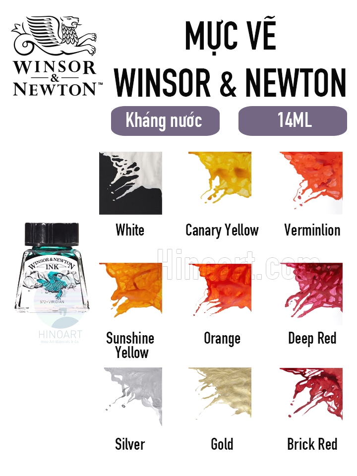 Mực vẽ Winsor & Newton hũ 14ml và 30ml