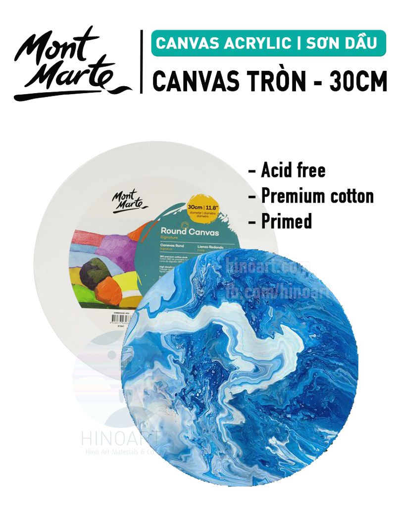 Toan vải Canvas Mont Marte Tròn 30cm