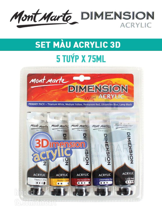 MM Dimension Acrylic Primary Kit 5pc x 75ml